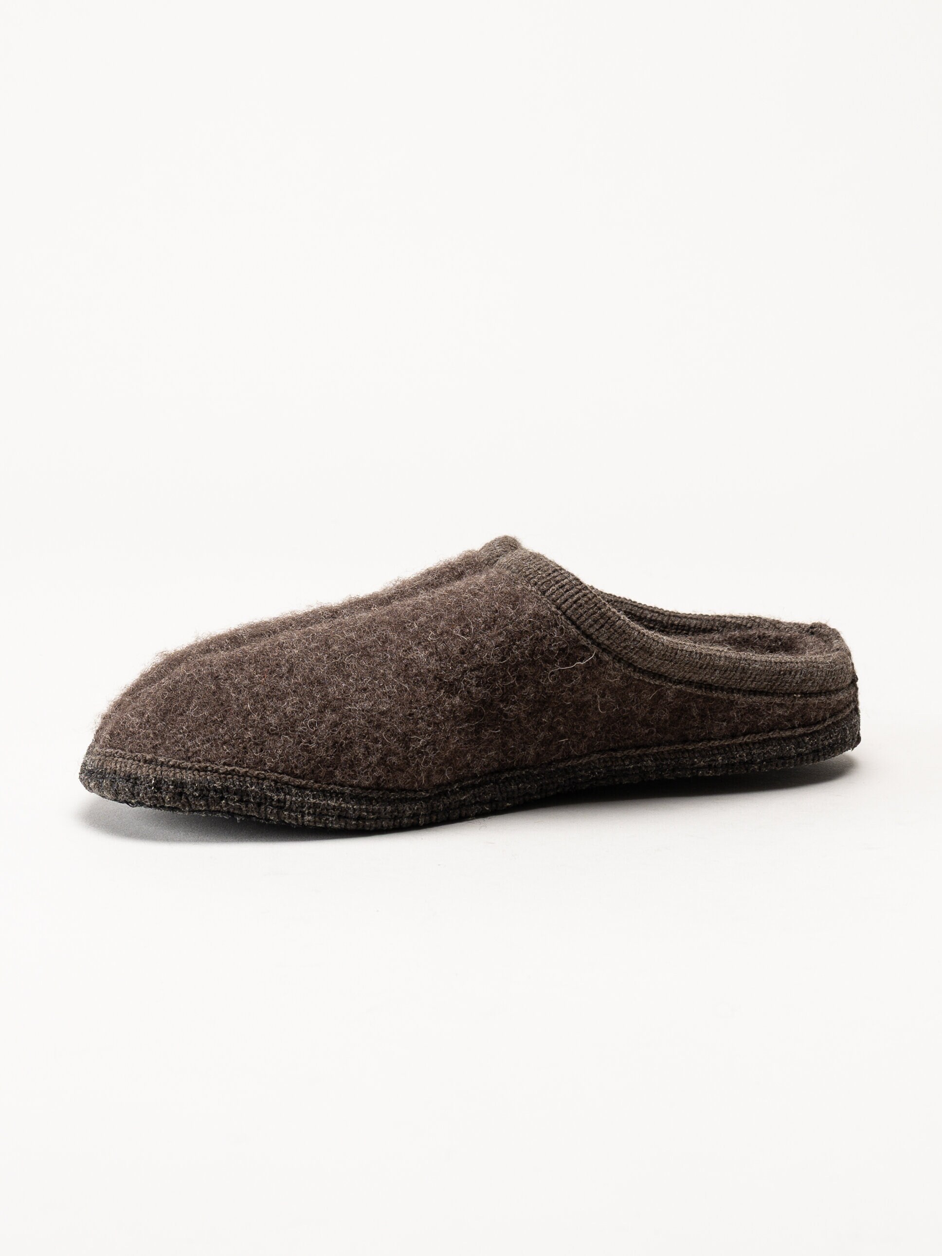 Ulle - Ulle Original - Mörkbruna slip in tofflor i ull