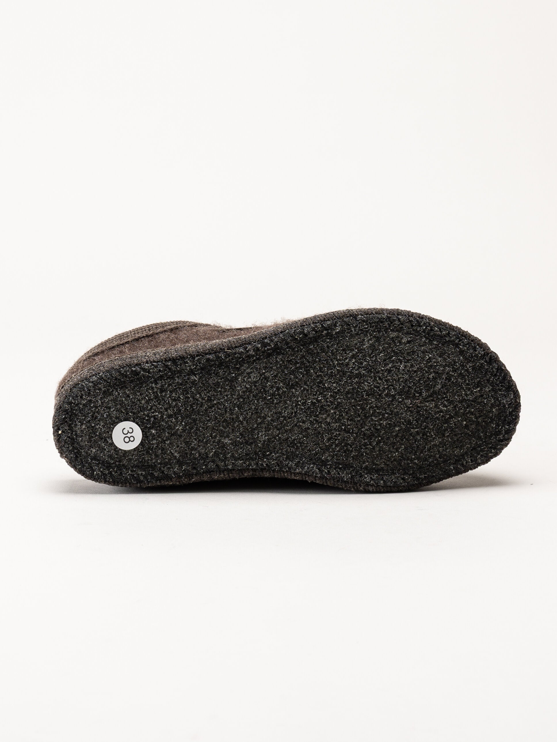 Ulle - Ulle Original - Mörkbruna slip in tofflor i ull
