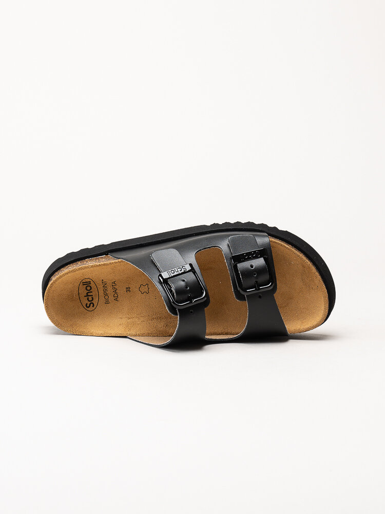 Scholl - Malerra AD - Svarta slip in sandaler i skinn