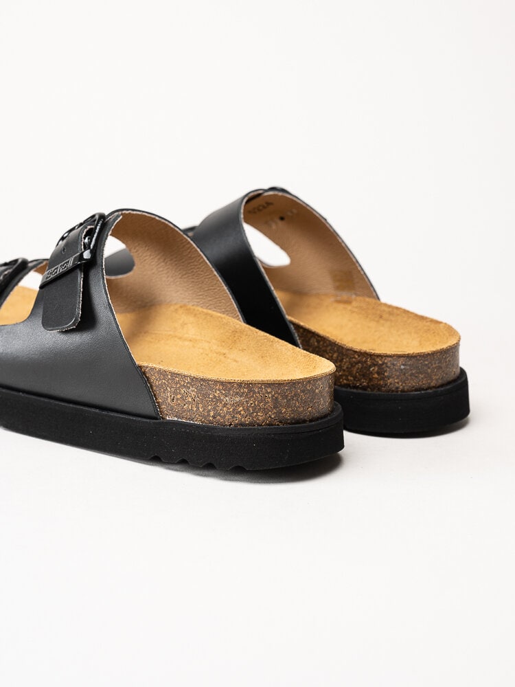 Scholl - Malerra AD - Svarta slip in sandaler i skinn
