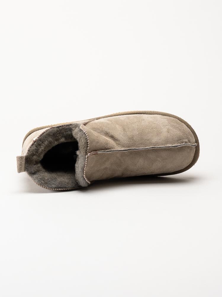 Shepherd - Annie - Grå slip on fårskinnstofflor