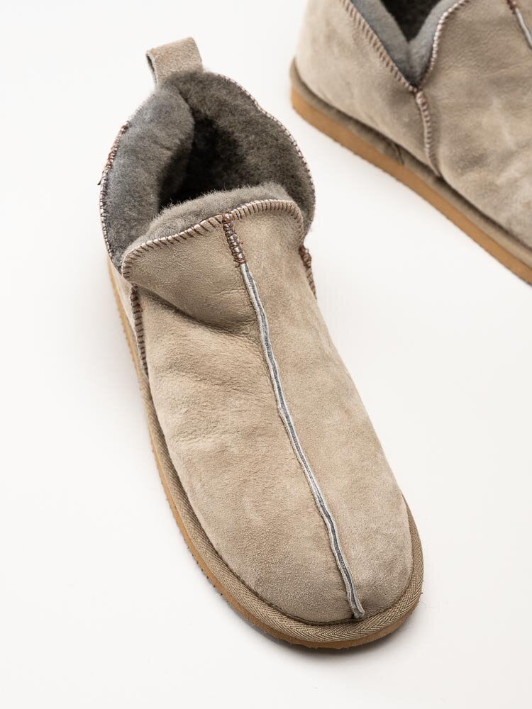 Shepherd - Annie - Grå slip on fårskinnstofflor