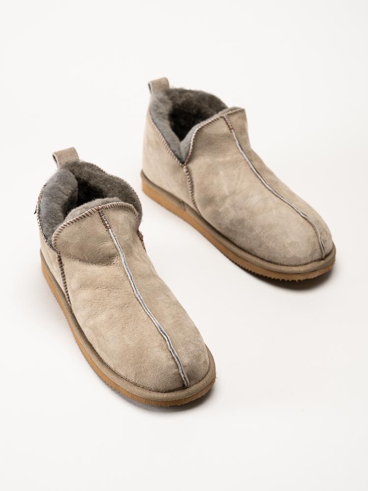 Shepherd - Annie - Grå slip on fårskinnstofflor