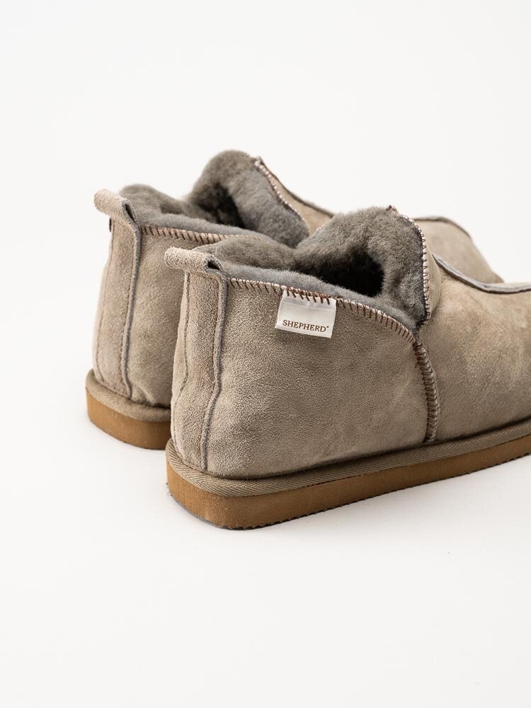 Shepherd - Annie - Grå slip on fårskinnstofflor