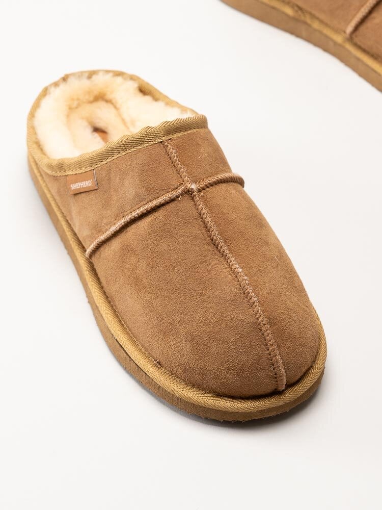 Shepherd - Bobo - Ljusbruna slip in tofflor i mocka
