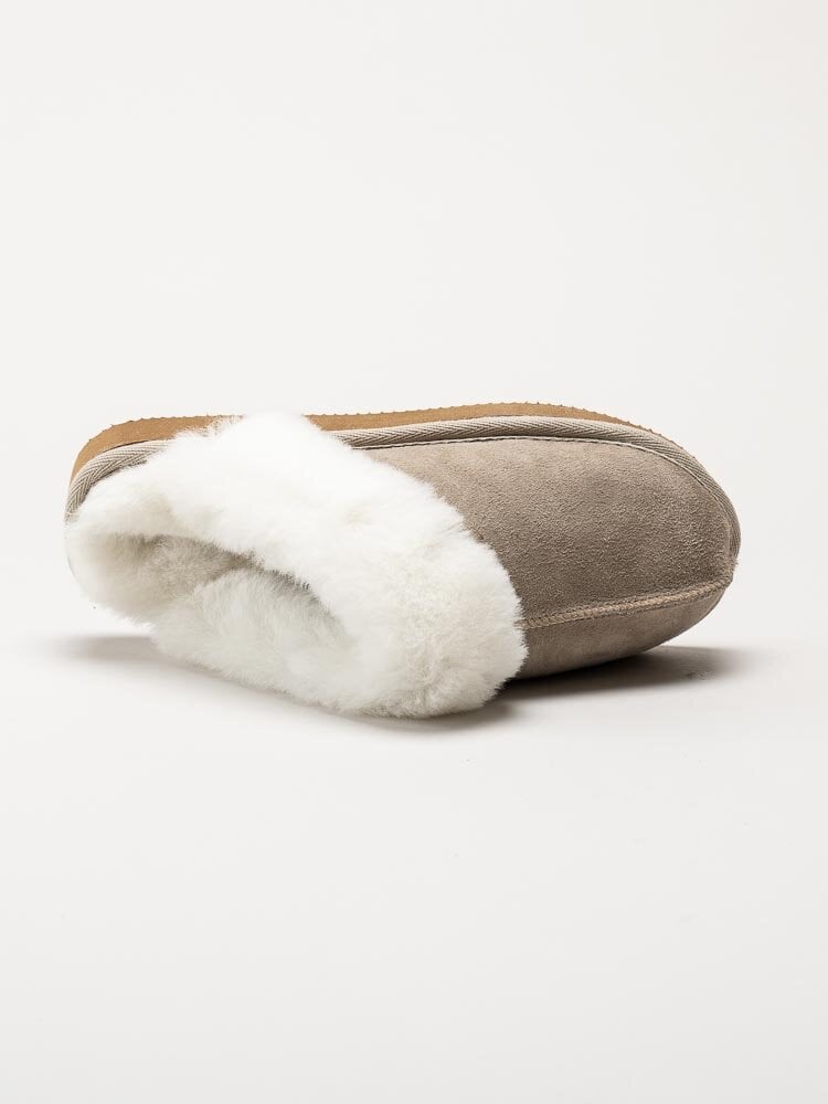 Shepherd - Jessica - Grå slip in fårskinnstofflor