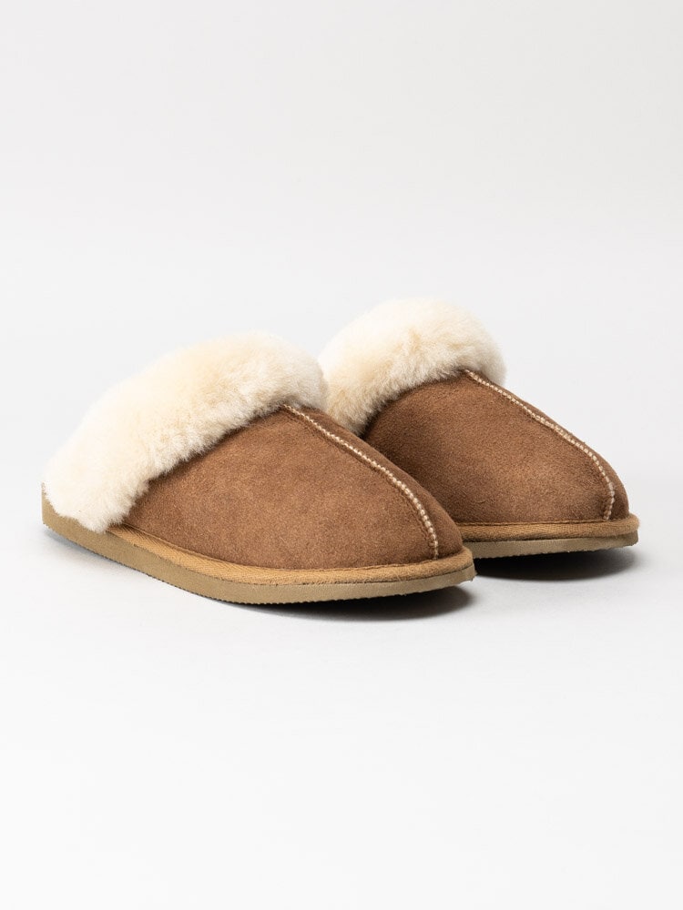 Shepherd - Jessica - Ljusbruna slip in fårskinnstofflor