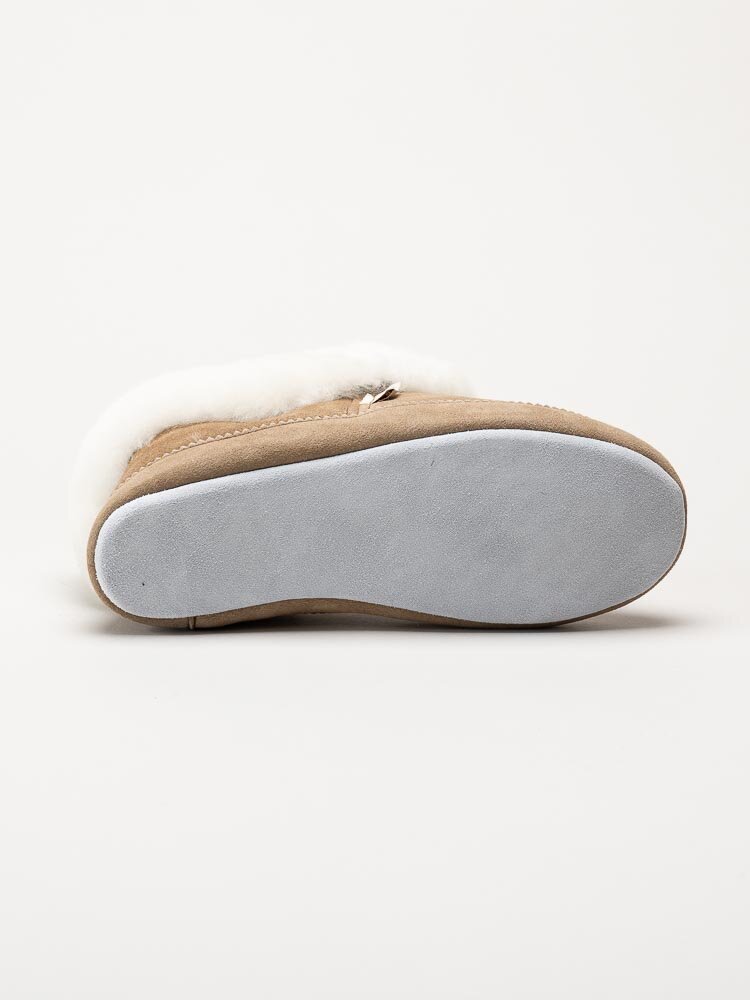 Shepherd - Emmy - Beige slip on fårskinnstofflor