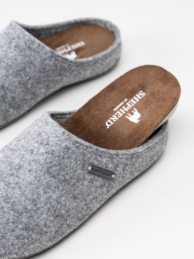Shepherd - Cilla - Grå slip in tofflor i ull