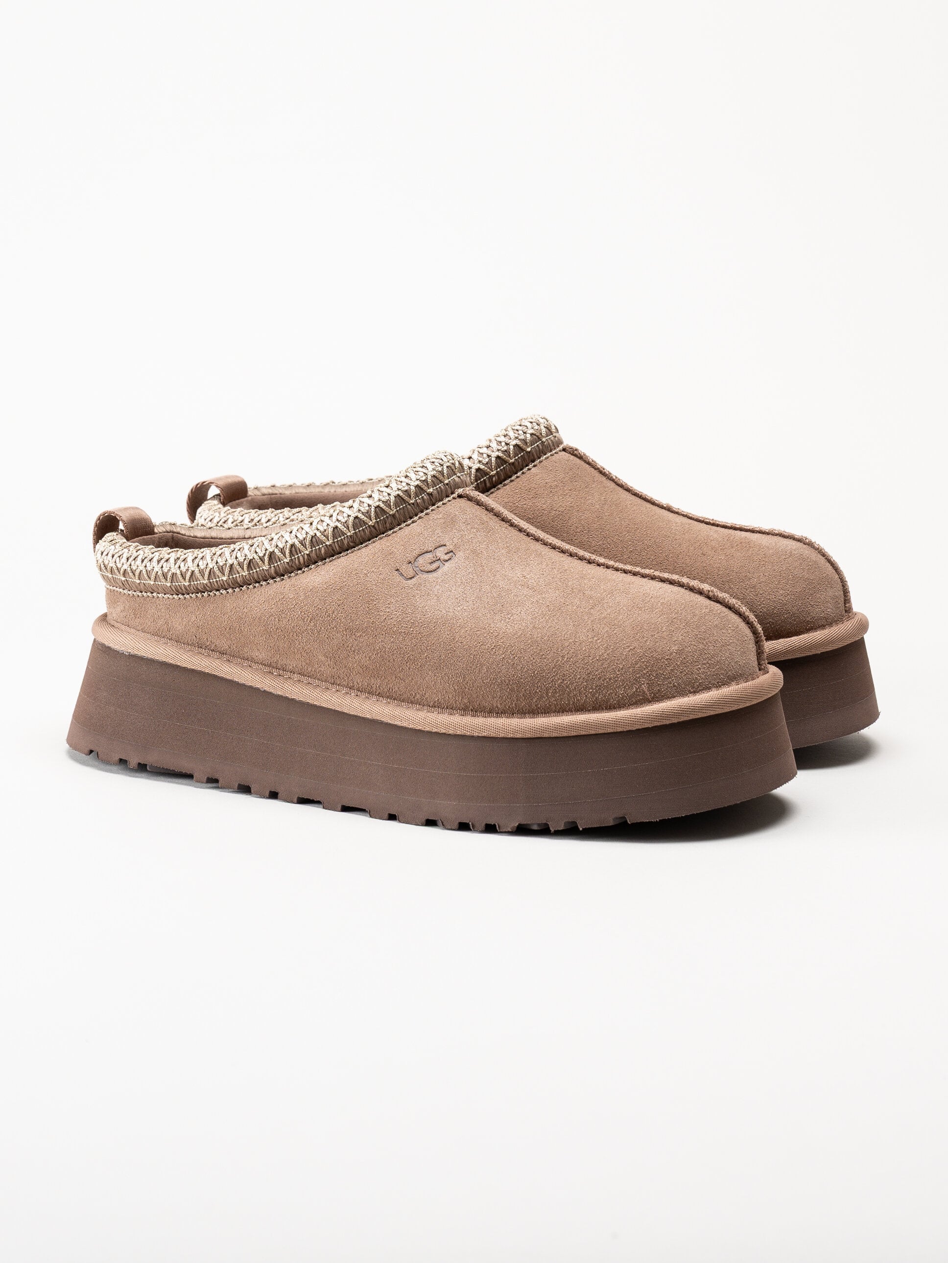 UGG - W Tazz II - Bruna fårskinnsfodrade tofflor i mocka