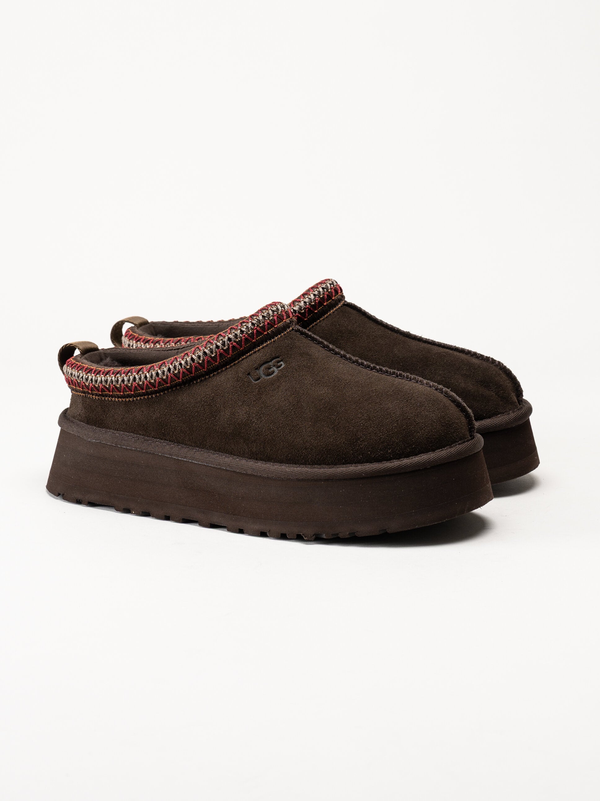 UGG - W Tazz II - Mörkbruna fårskinnsfodrade tofflor