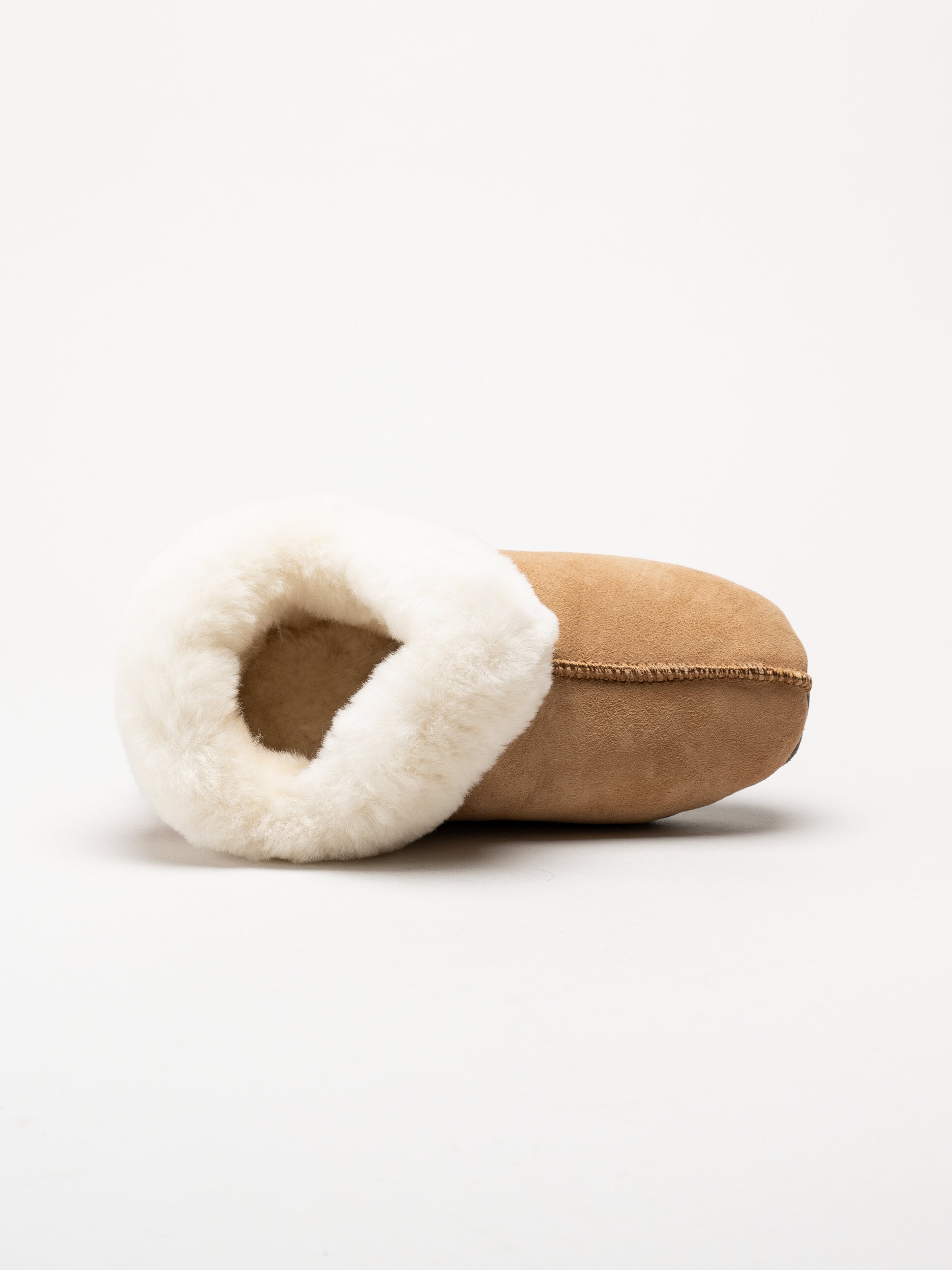 Axelda - Hemsedal - Ljusbruna fodrade tofflor i mocka