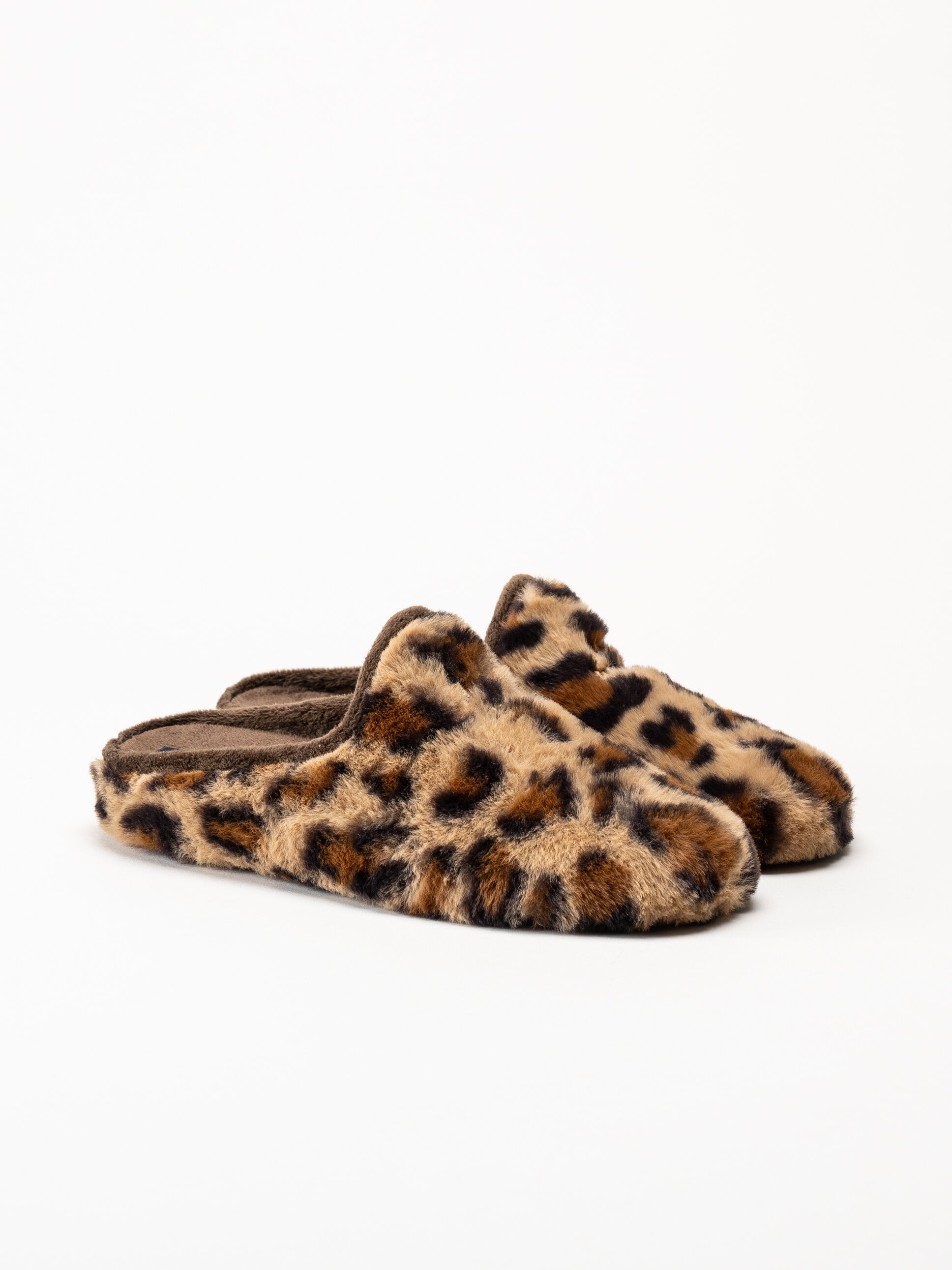 Hush Puppies - Women´s Olivia - Bruna leopardmönstrade tofflor