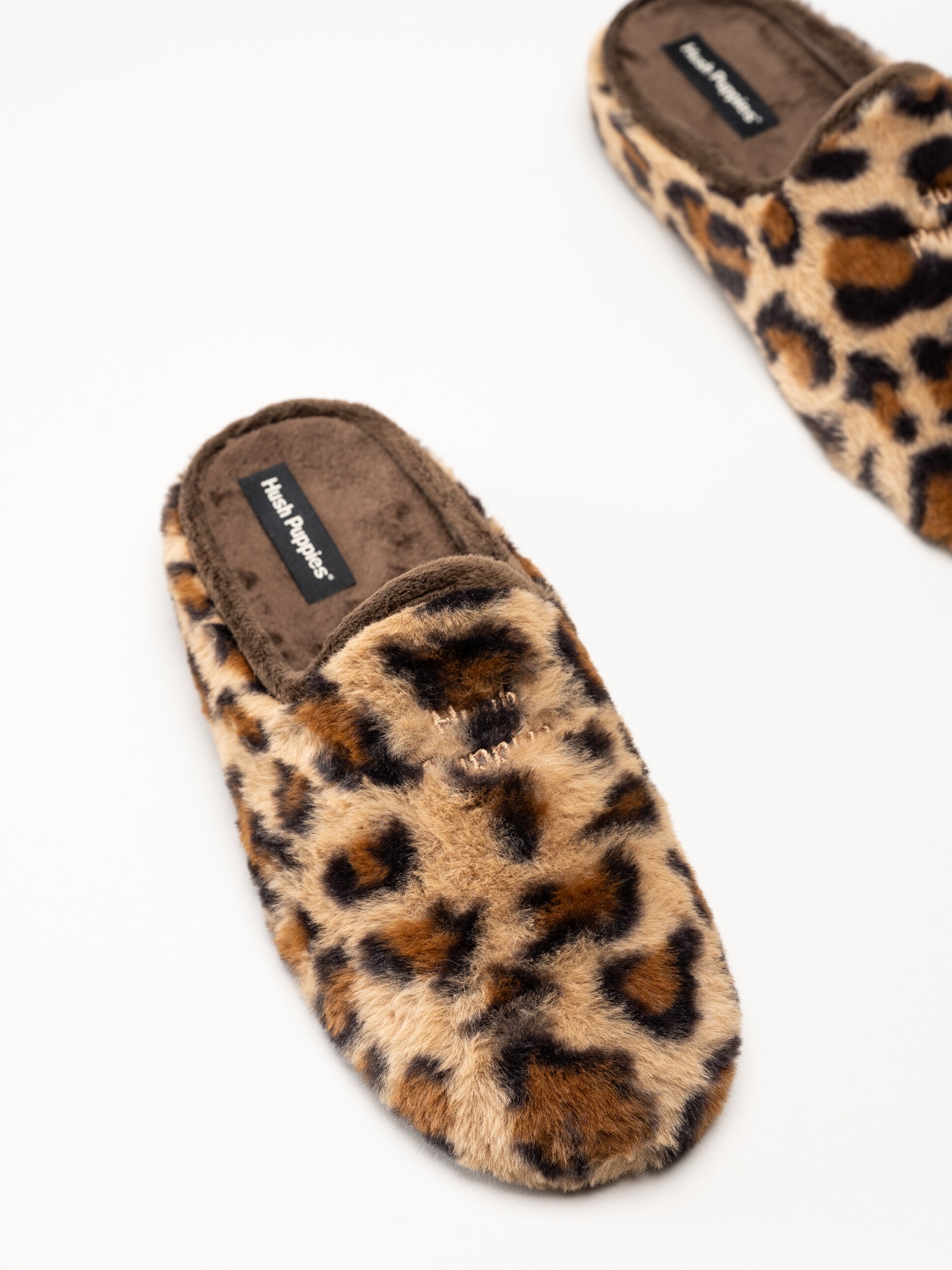 Hush Puppies - Women´s Olivia - Bruna leopardmönstrade tofflor