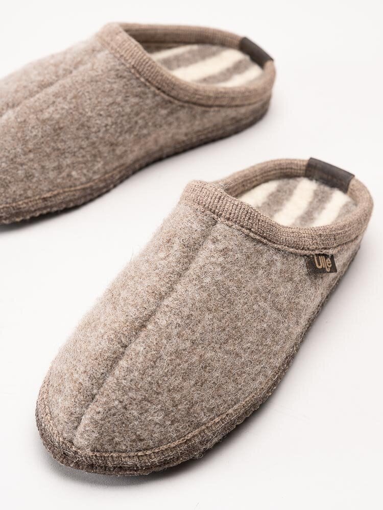 Ulle - Ulle Stripe - Beige slip in tofflor i ull