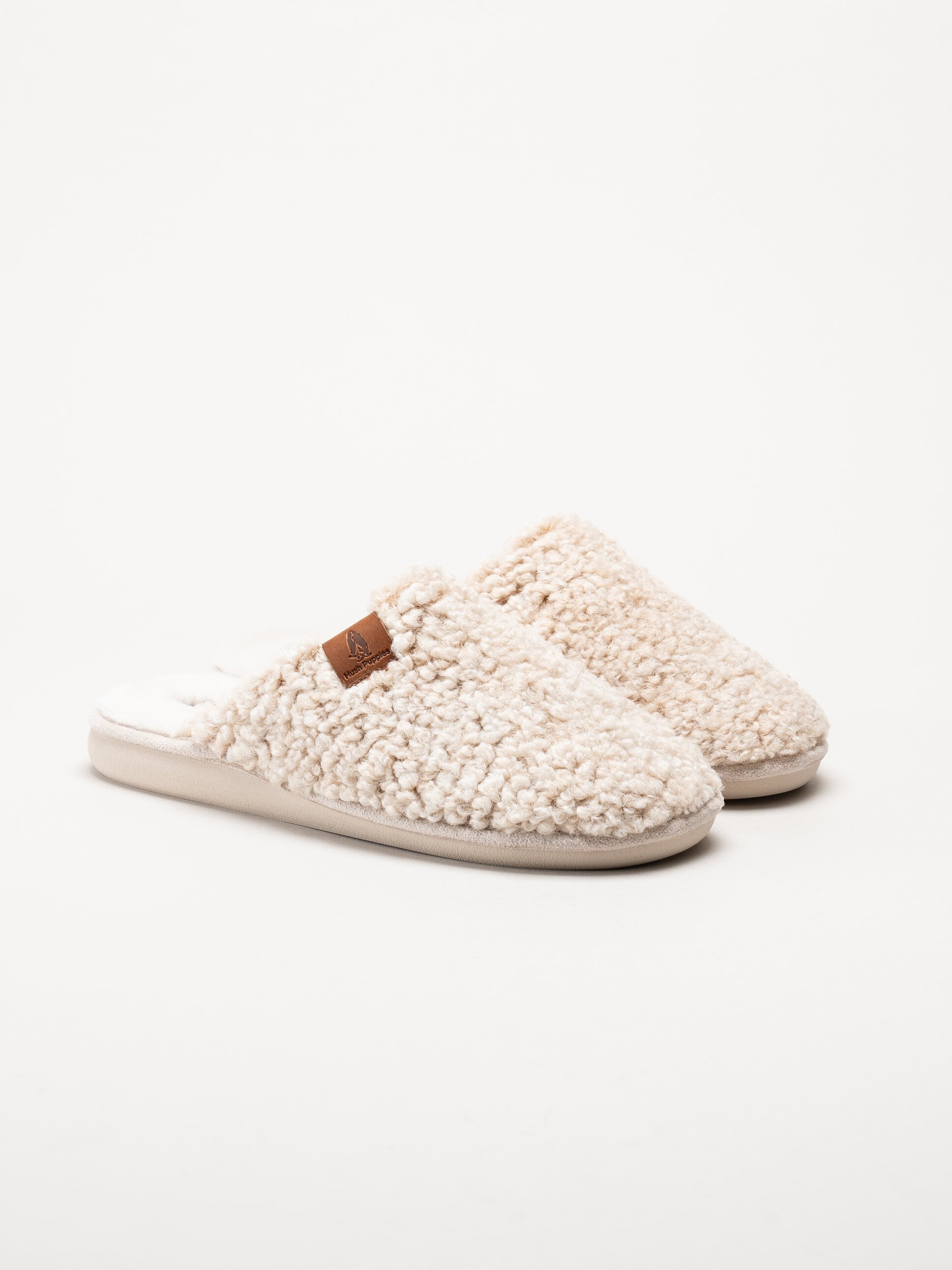 Hush Puppies - Women´s Imelda - Beiga tofflor i ullimitation