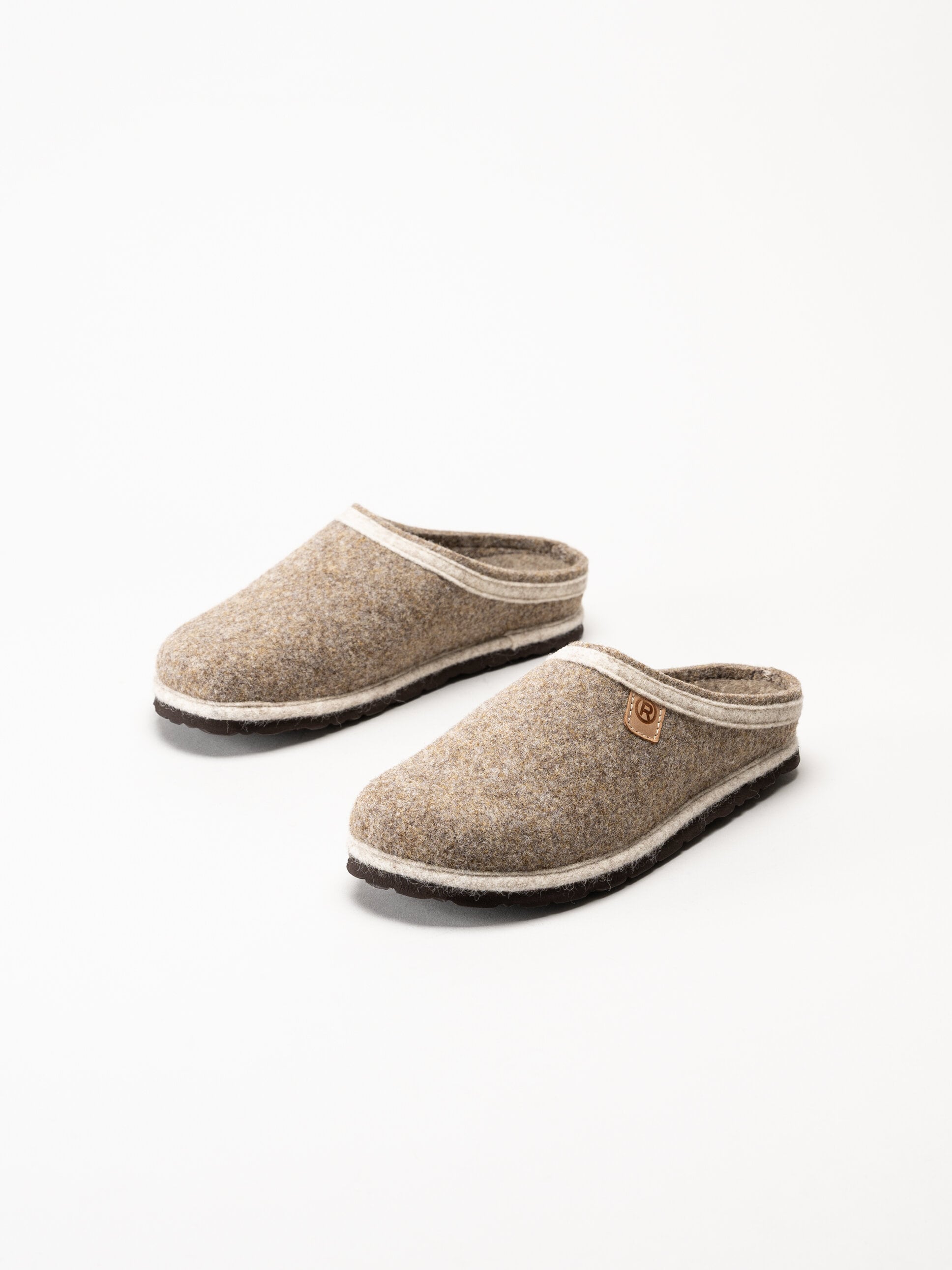 Rohde - D.Meran - Ljusbruna slip in tofflor i ullfilt