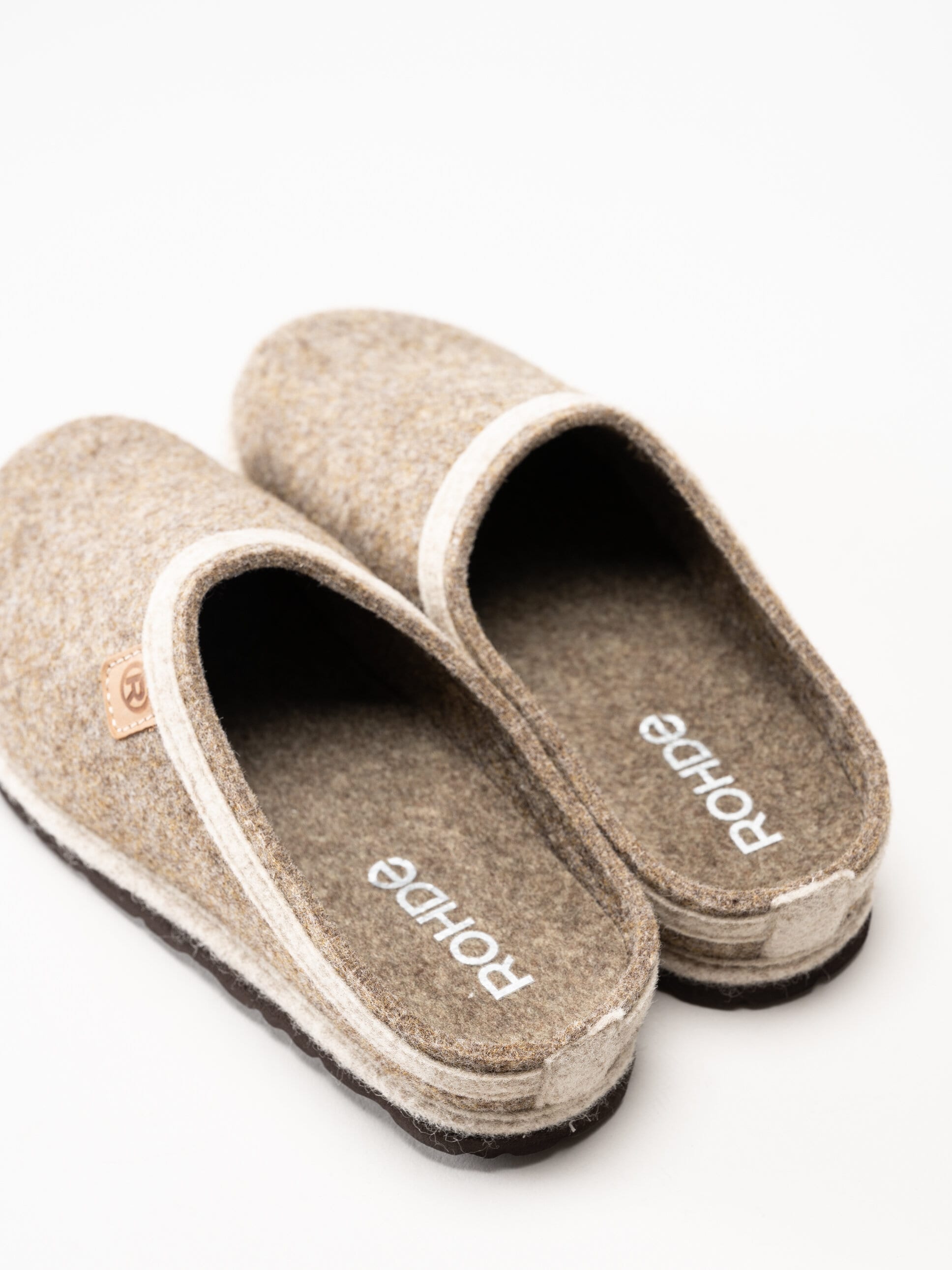 Rohde - D.Meran - Ljusbruna slip in tofflor i ullfilt