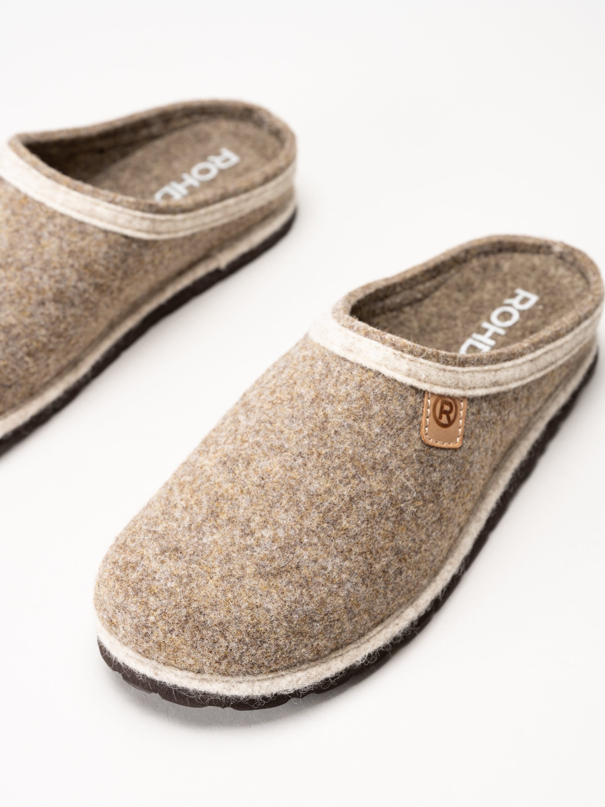 Rohde - D.Meran - Ljusbruna slip in tofflor i ullfilt