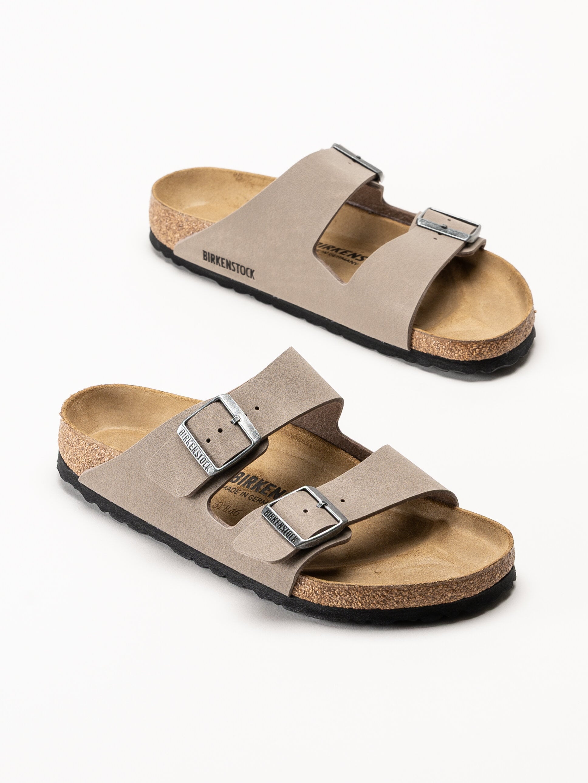 Birkenstock - Arizona Birko-Flor - Beige slip in sandaler