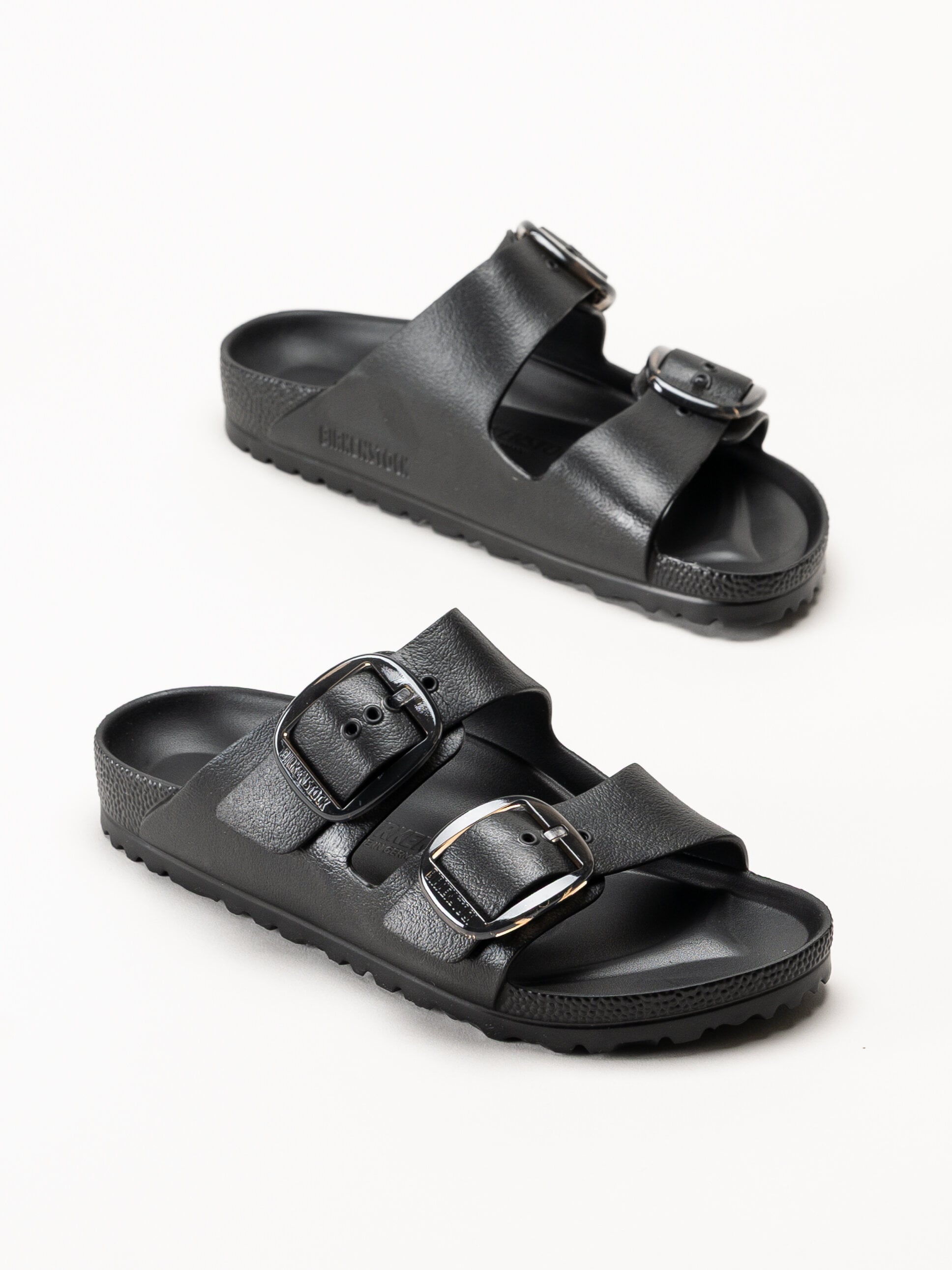 Birkenstock - Arizona Big Buckle - Svarta slip in sandaler med spännen