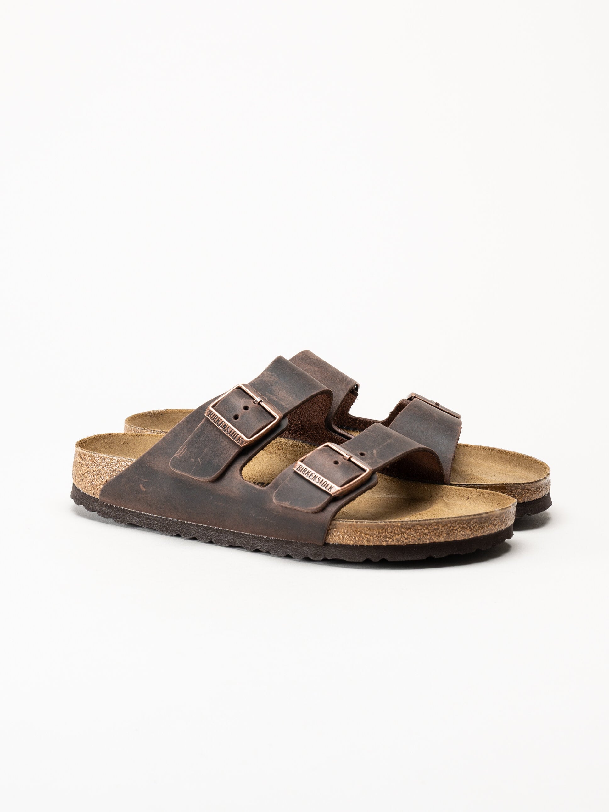 Birkenstock - Arizona oiled regular - Mörkbruna slip in sandaler