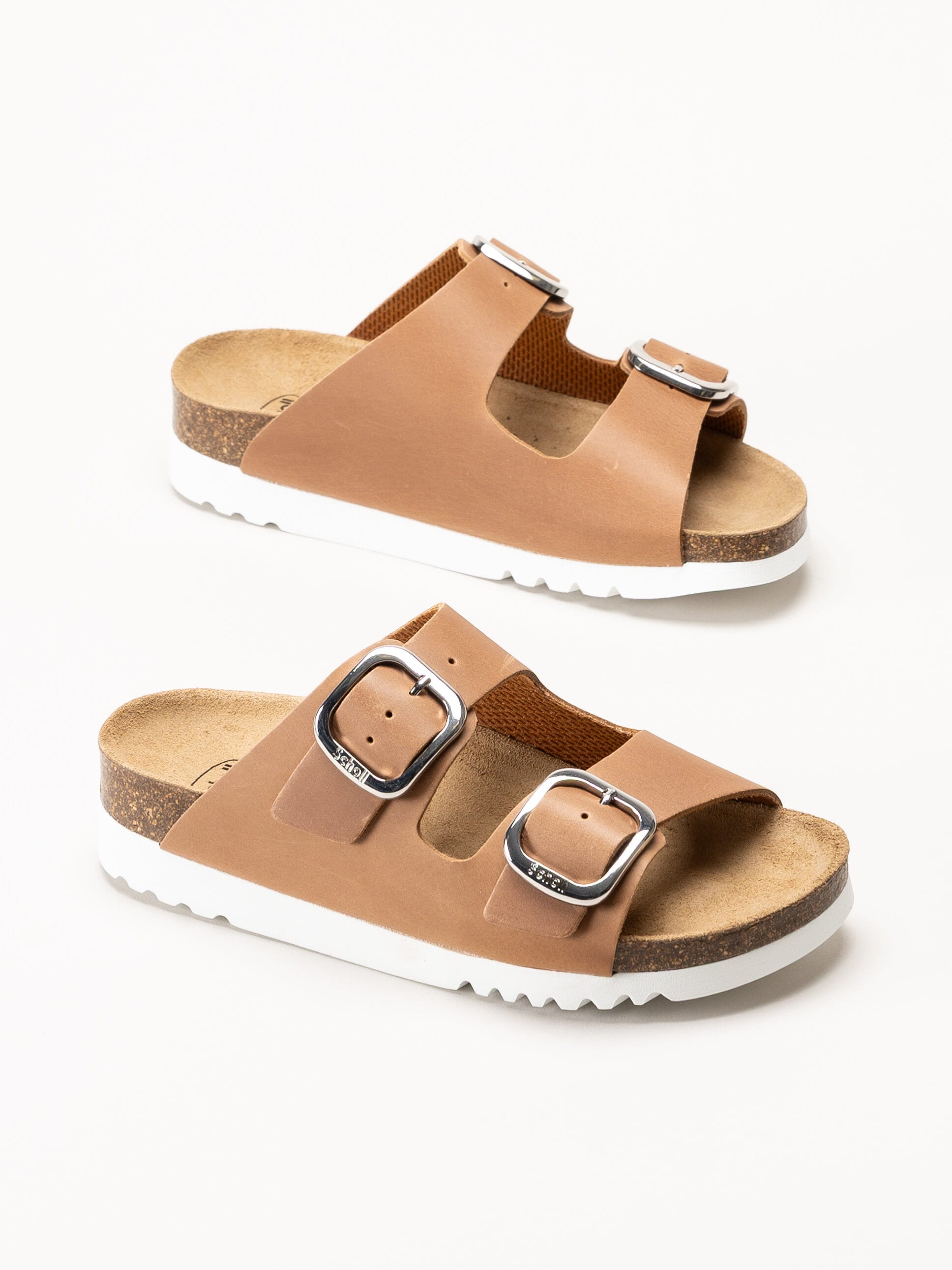 Scholl - Ilary 2 Strap - Bruna sandaler i oljat skinn