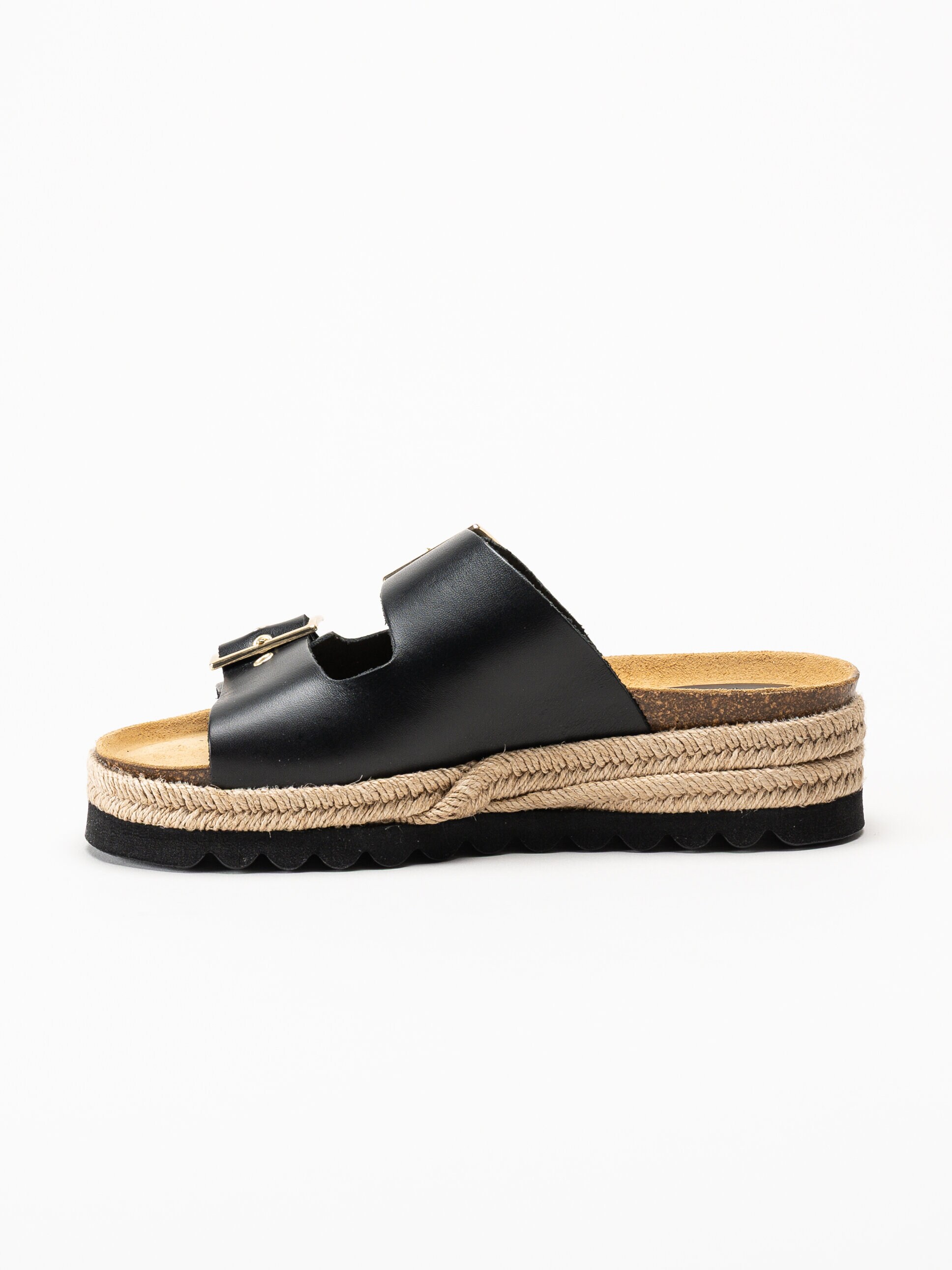 Sweeks - Sonja Buckle - Svarta sandaler i skinn