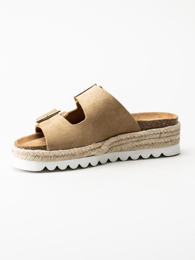 Sweeks - Sonja - Beige sandaler i mocka