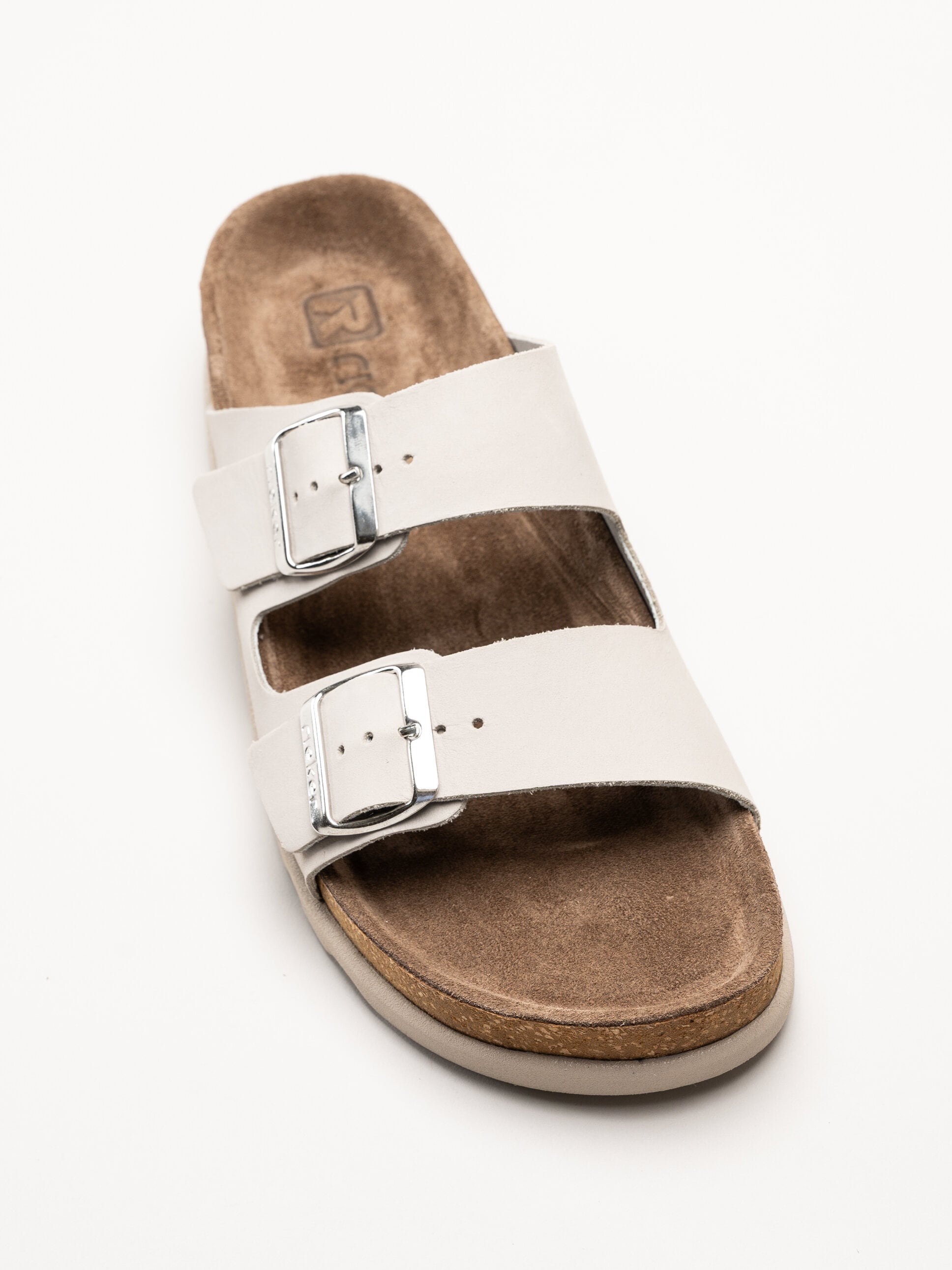 Rieker - Ljusgrå sandaler i nubuck