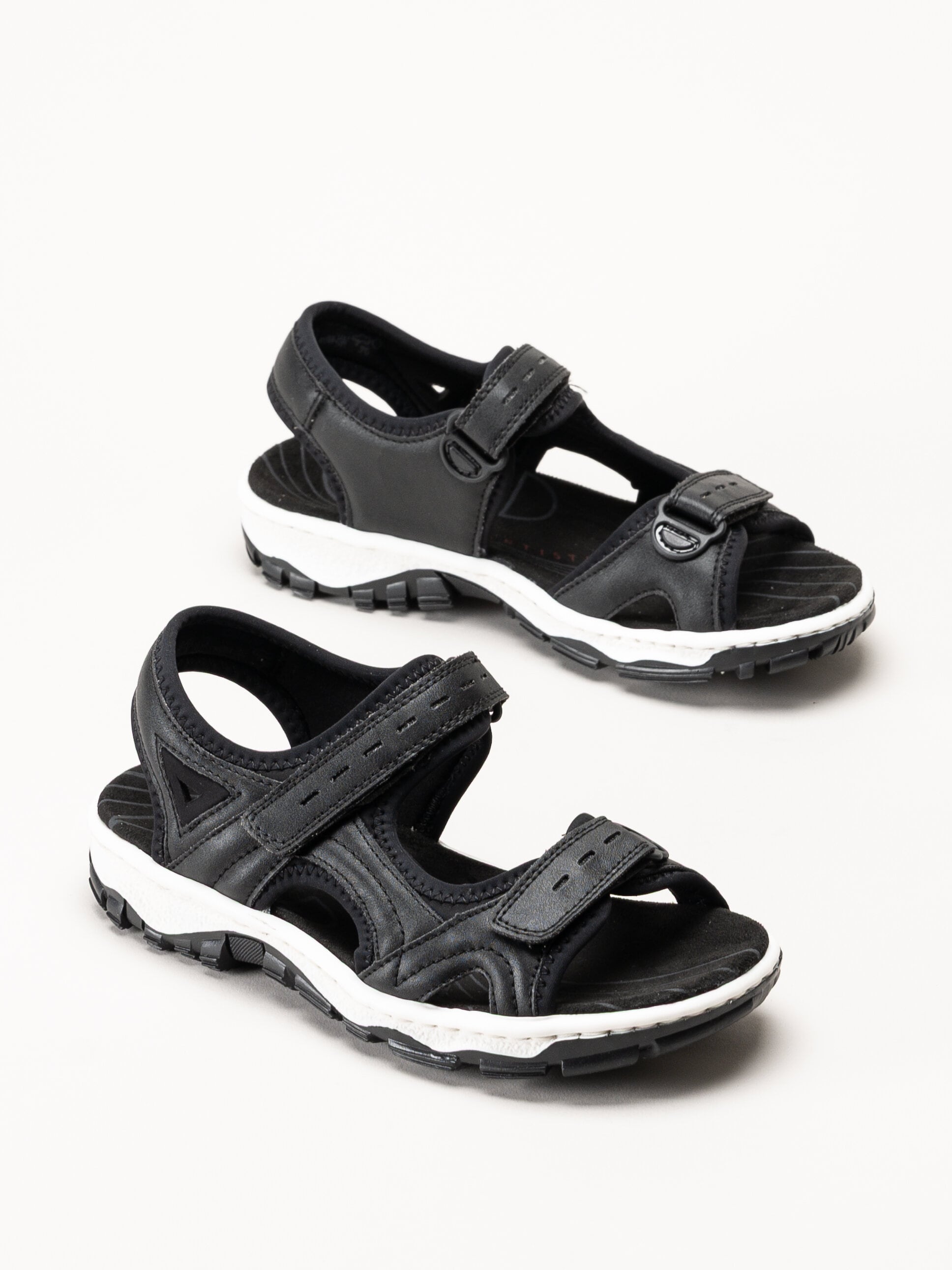 Rieker - Svarta remsandaler