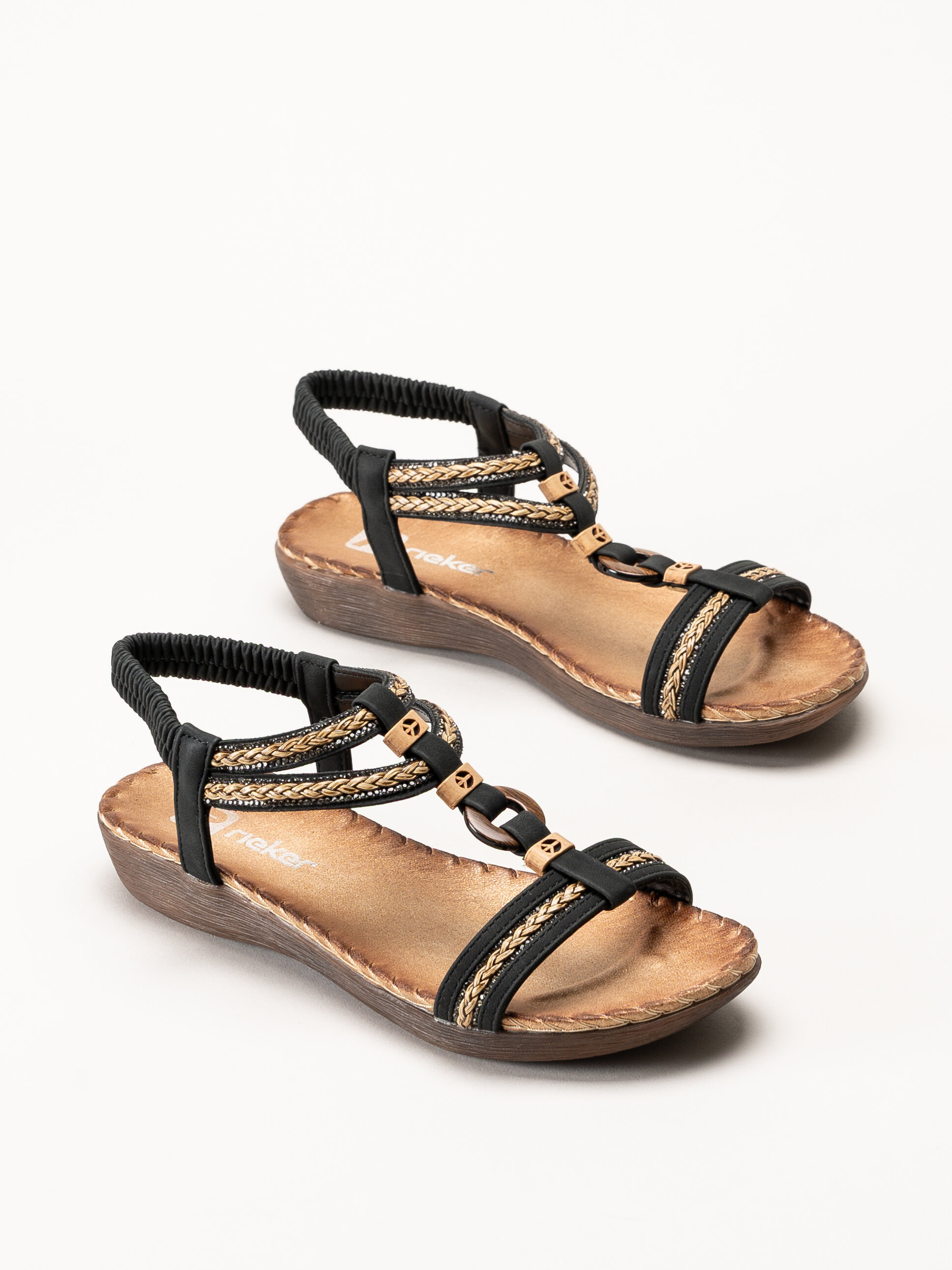 Rieker - Svarta sandaler