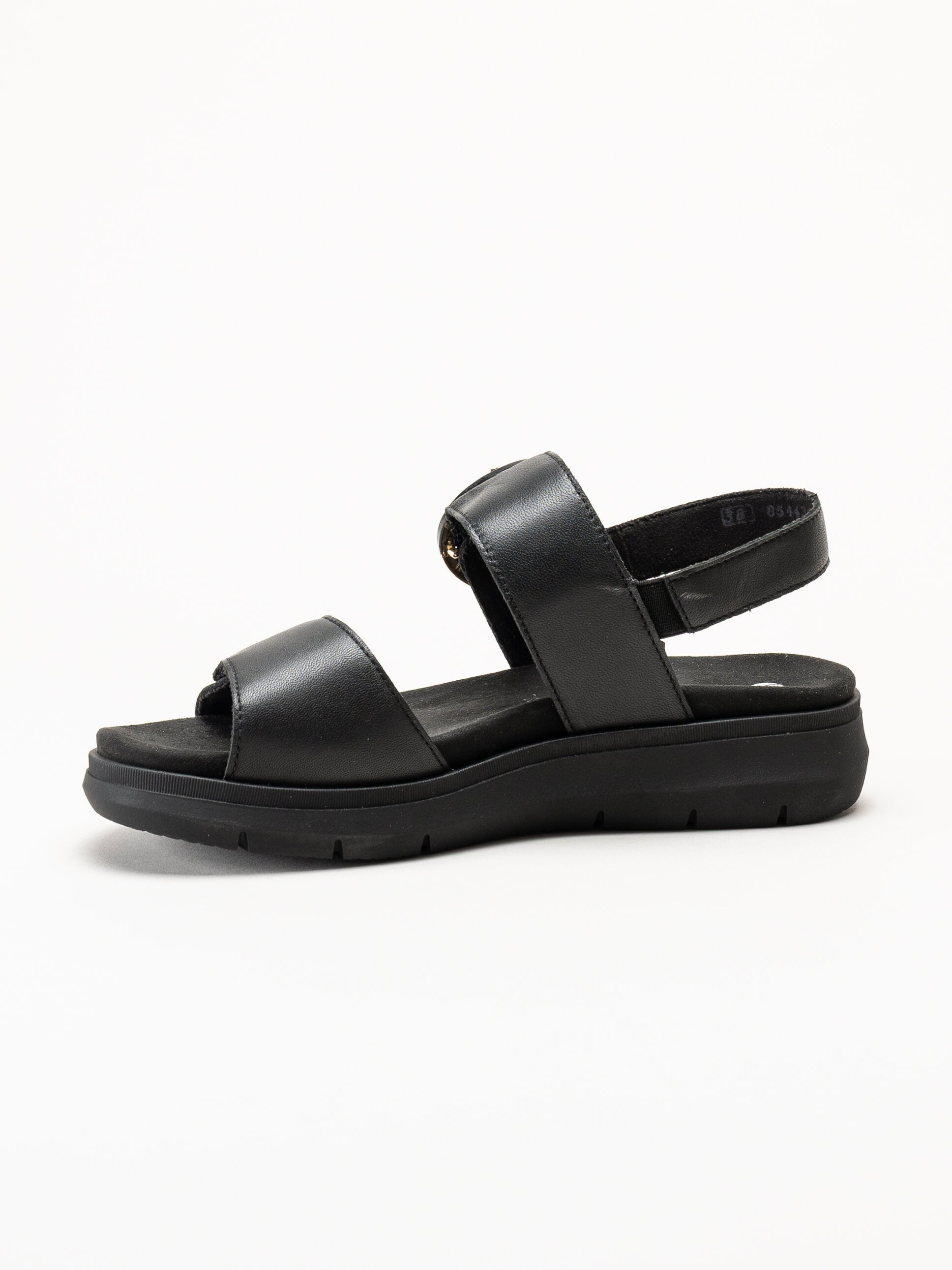 Remonte - Svarta sandaler i skinn