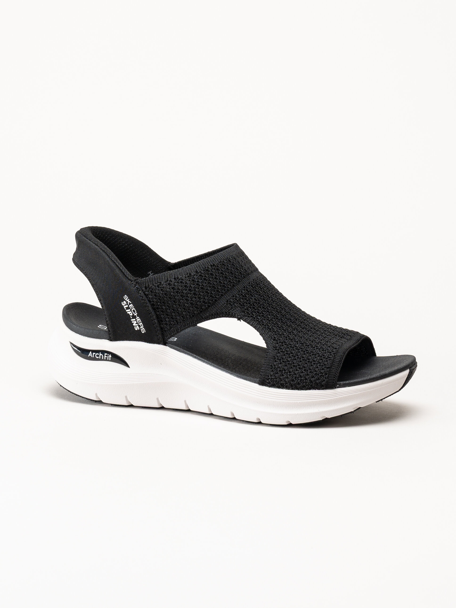 Skechers - Arch Fit - Svarta slip-in sandaler