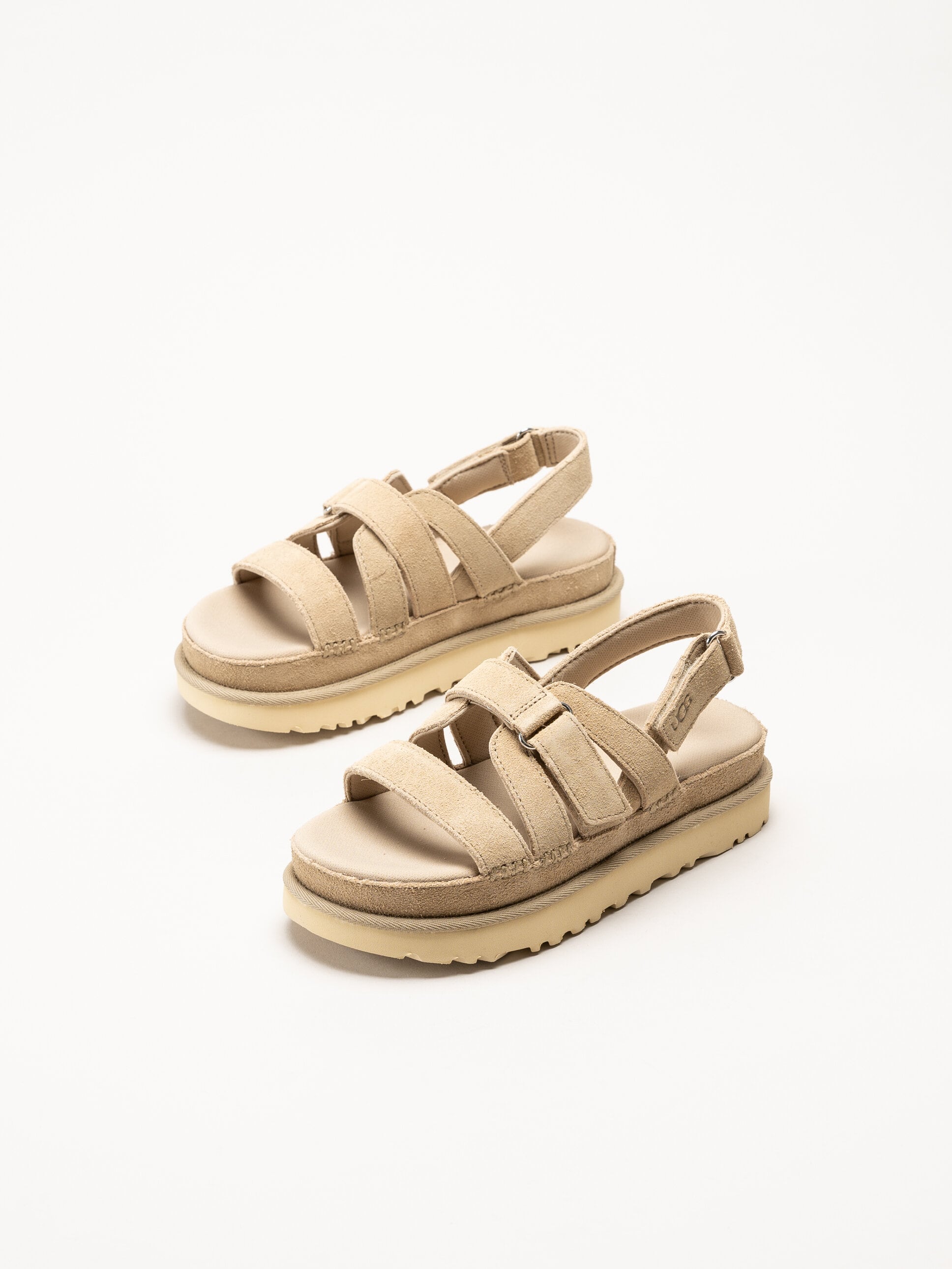 UGG - W Goldenstar Gleam - Beige remsandal i mocka