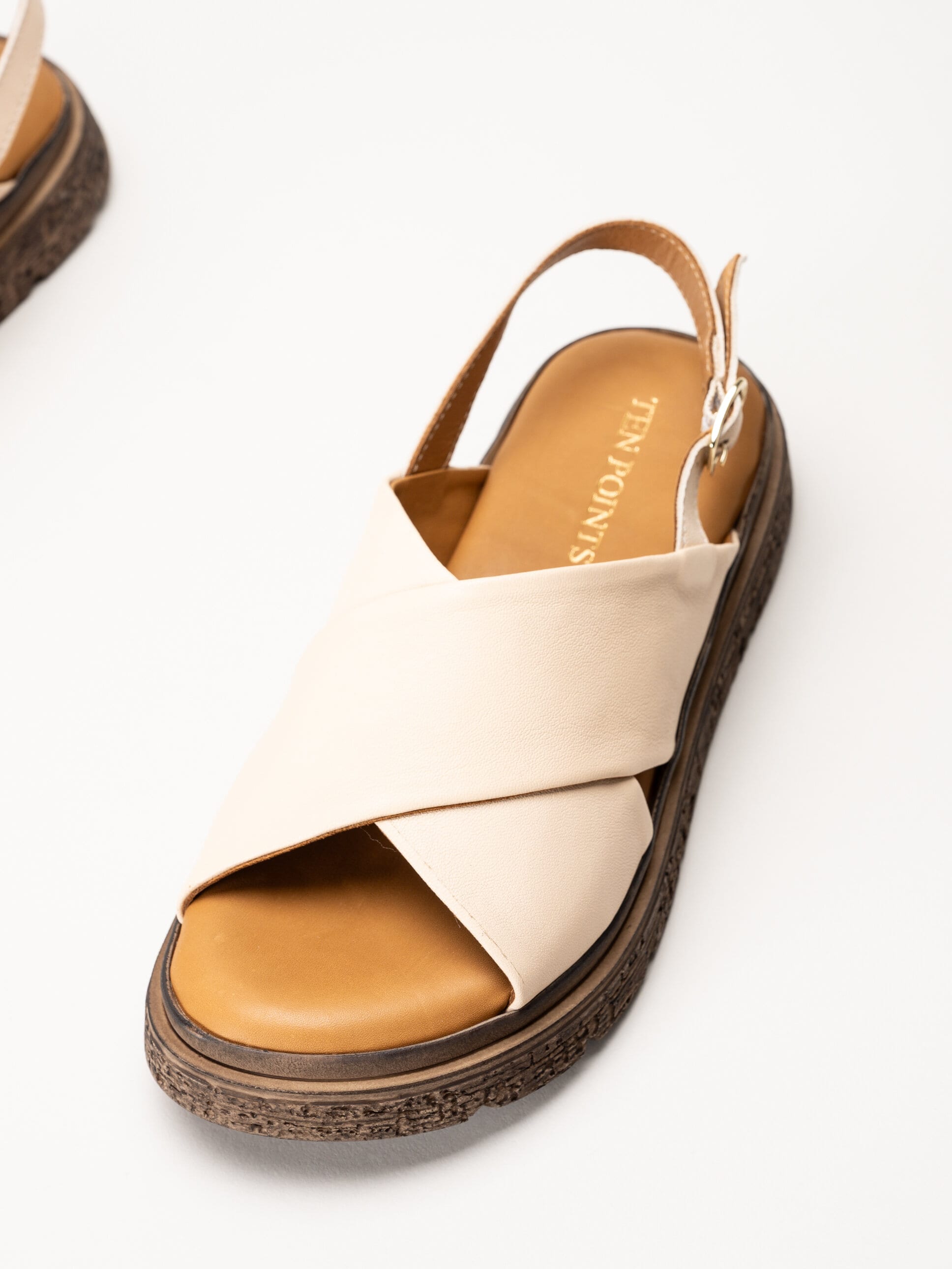 Ten Points - Mona - Beige skinnsandaler