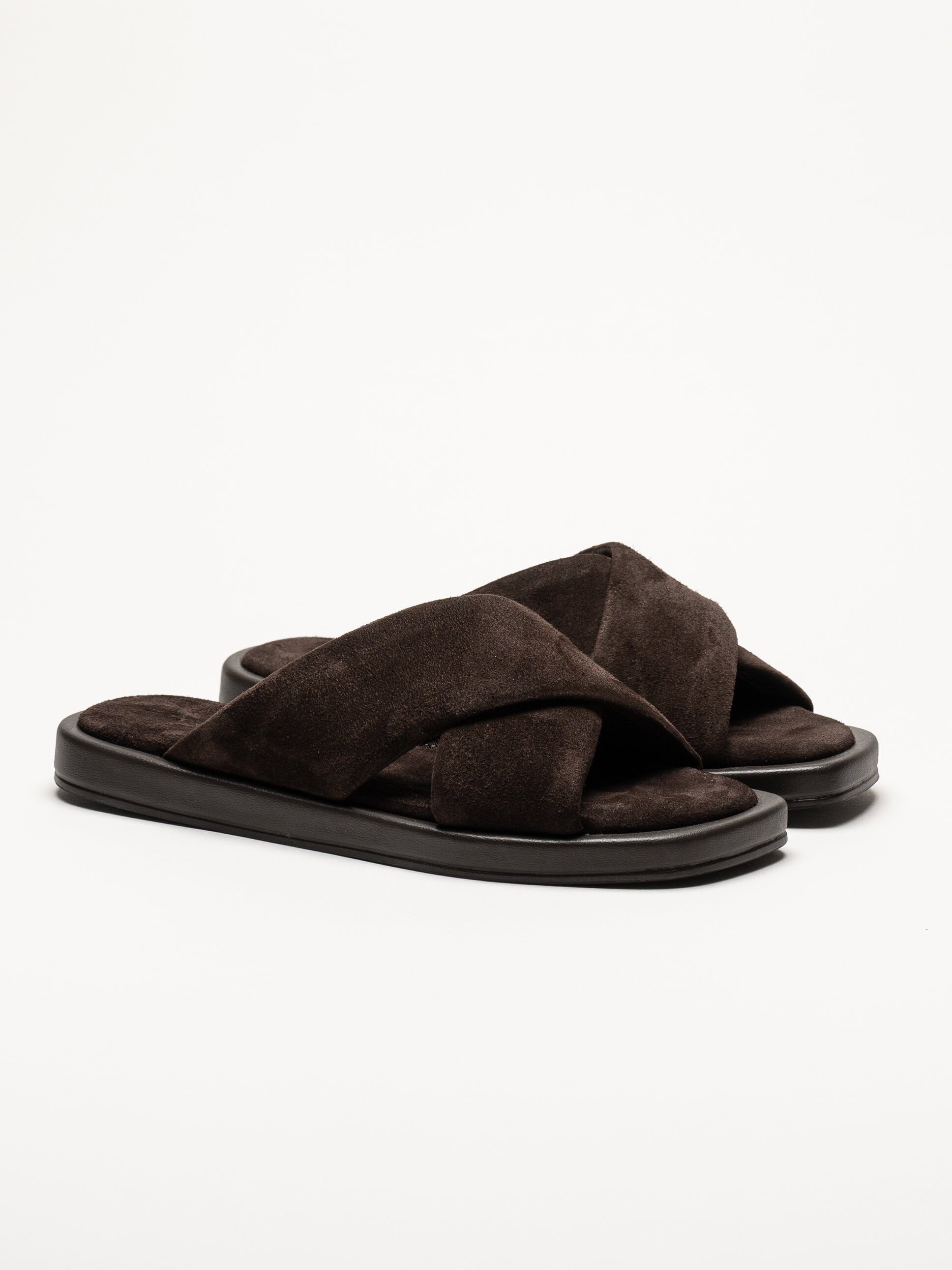 Tamaris - Mörkbruna slip in sandaler
