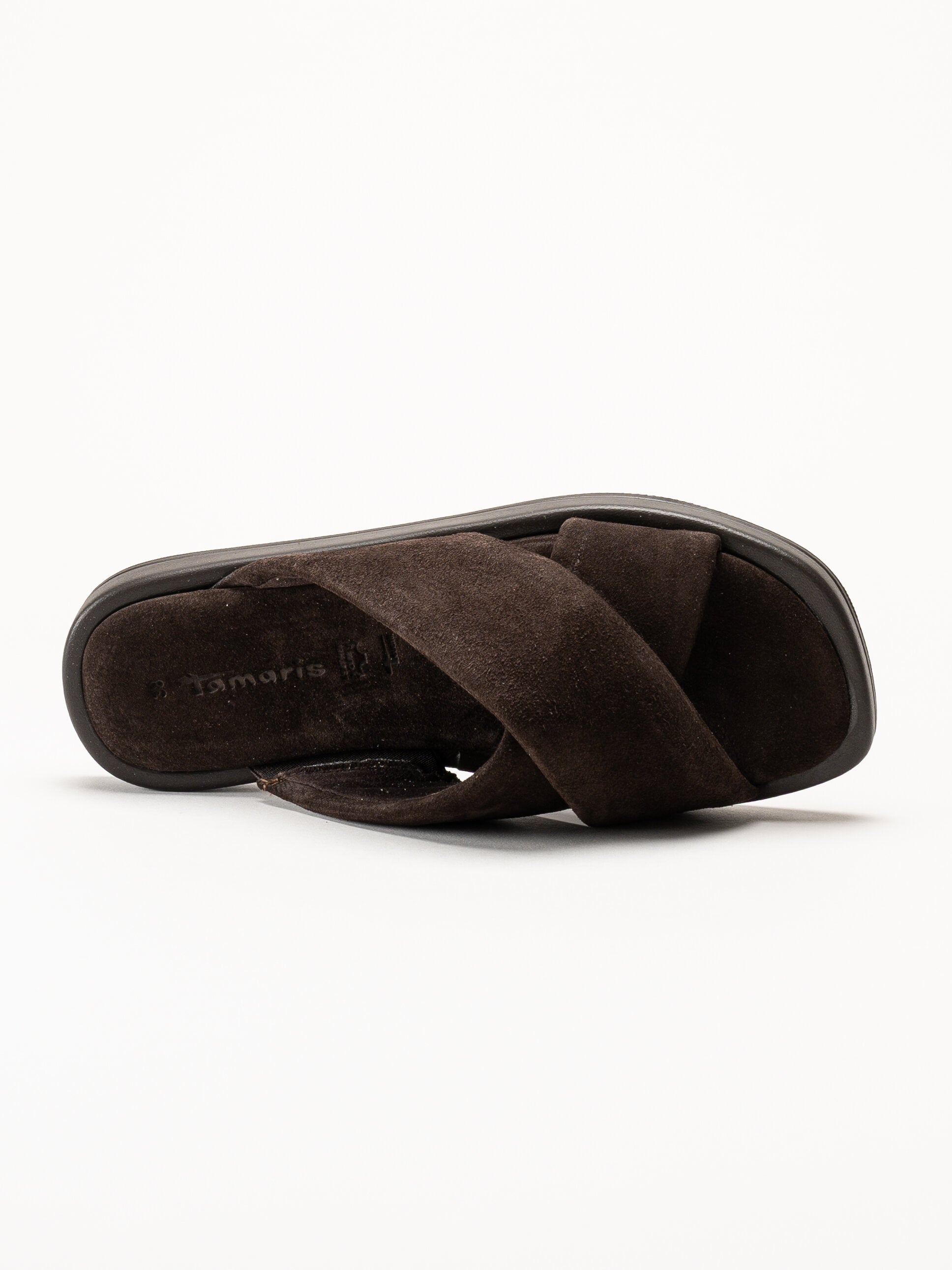 Tamaris - Mörkbruna slip in sandaler