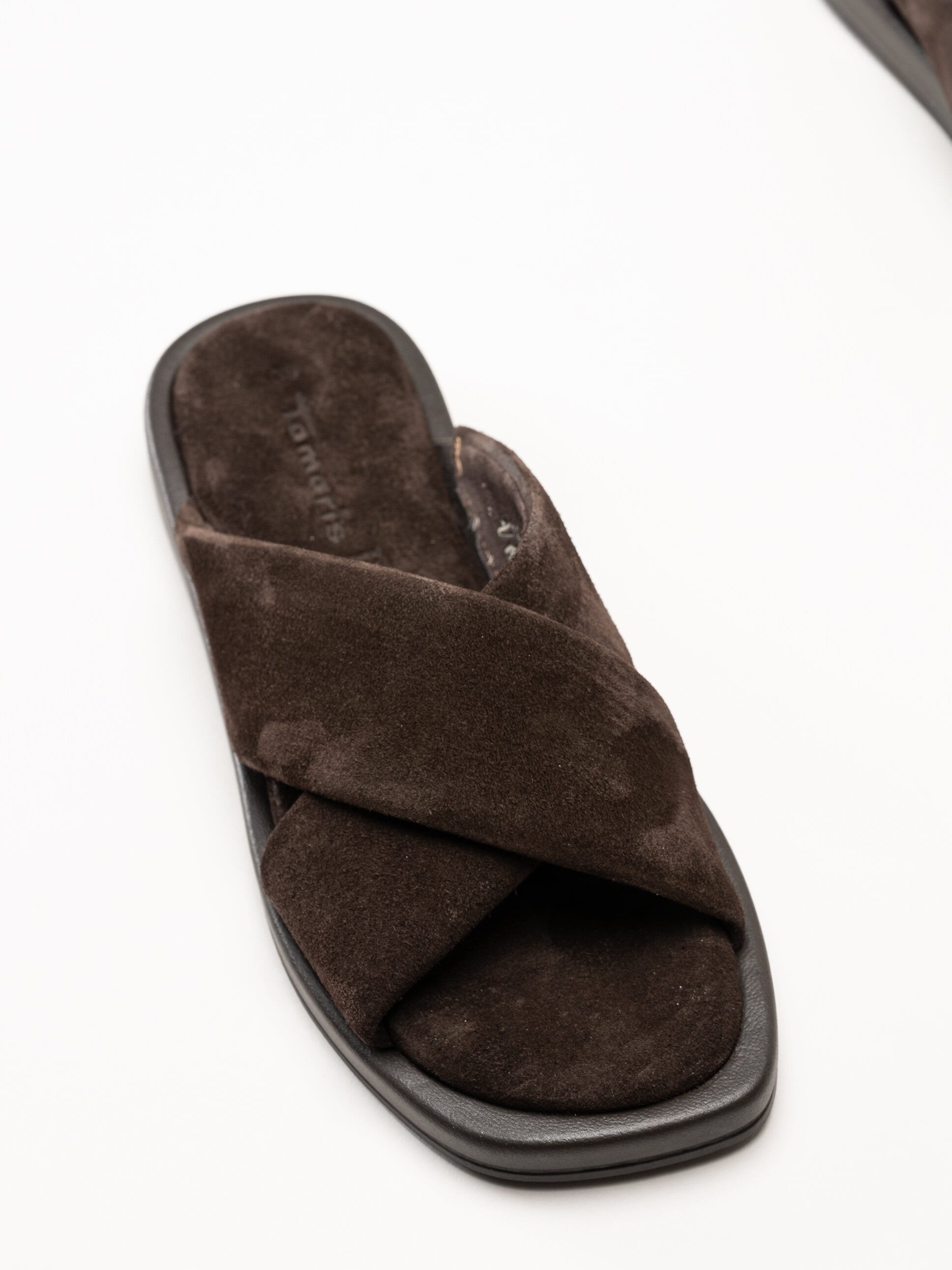 Tamaris - Mörkbruna slip in sandaler