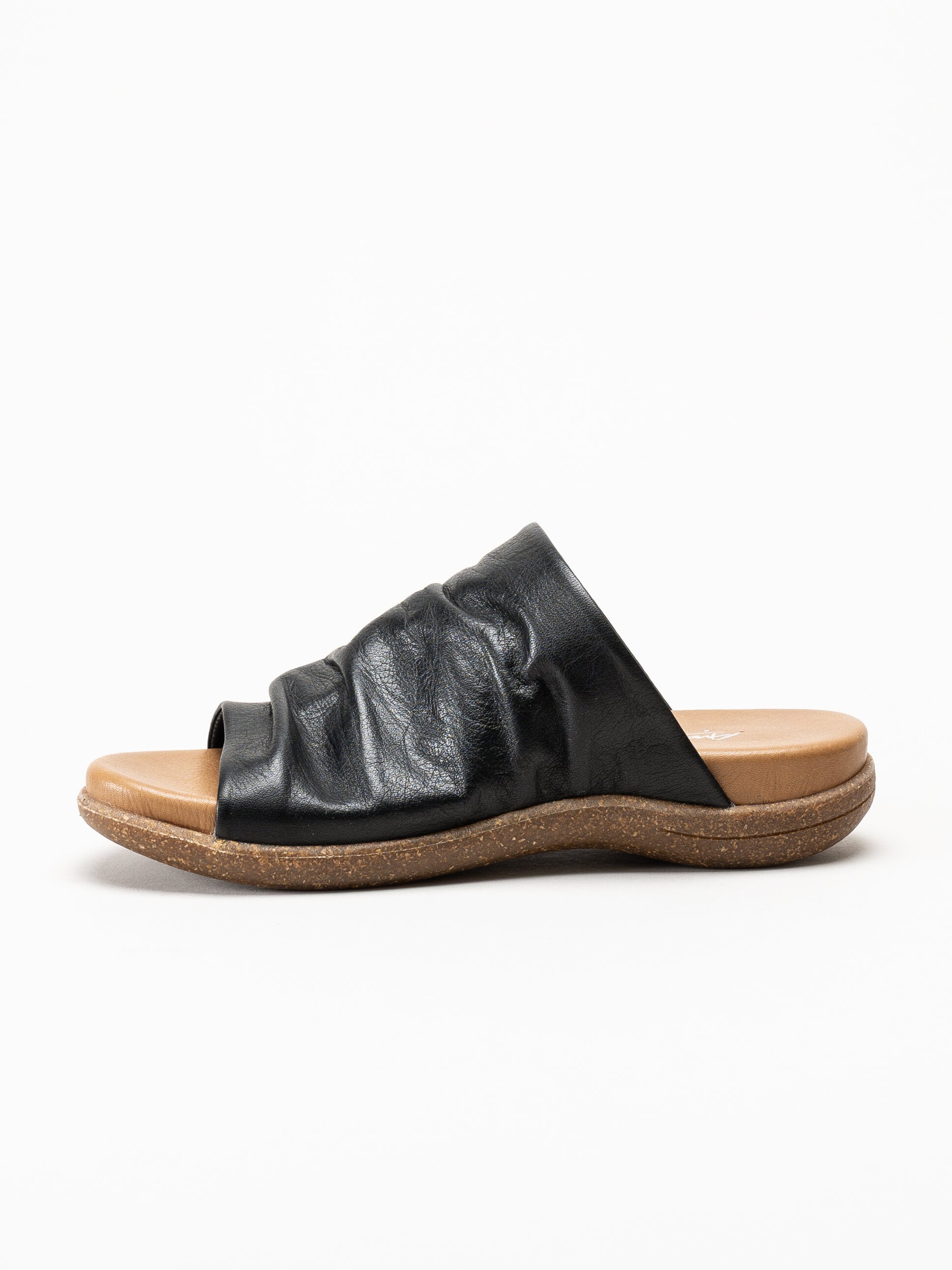 Andrea Conti - Svarta sandaler i skinn