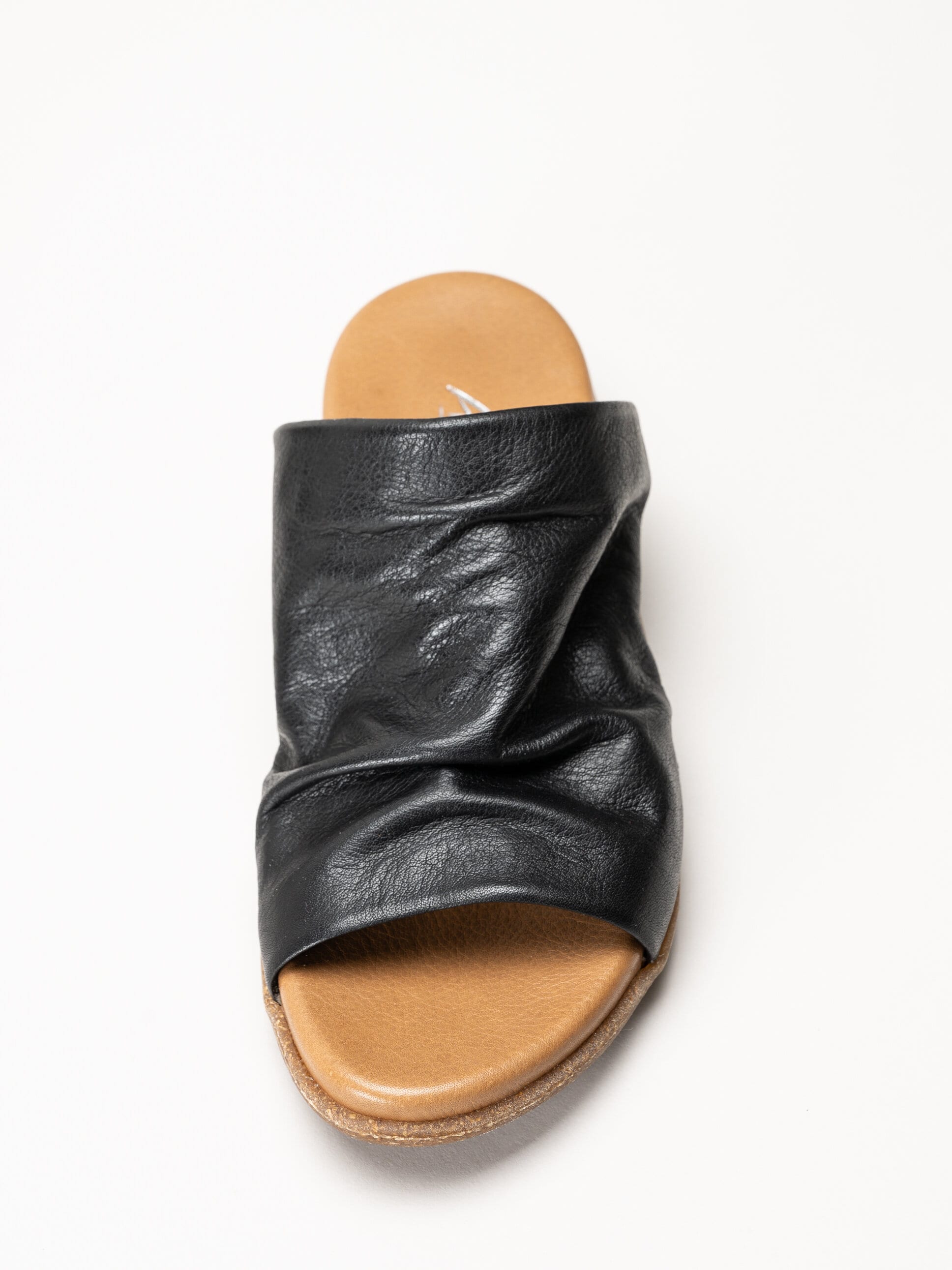 Andrea Conti - Svarta sandaler i skinn