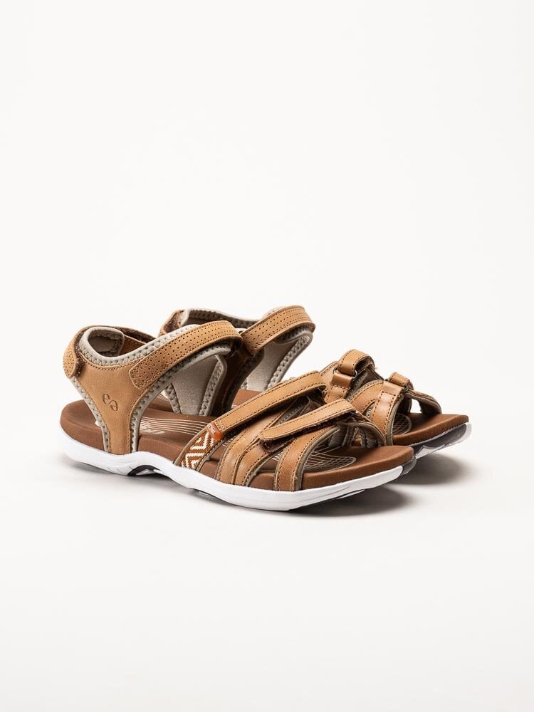 Green Comfort - Corsica - Ljusbrun sandal i mjukt skinn
