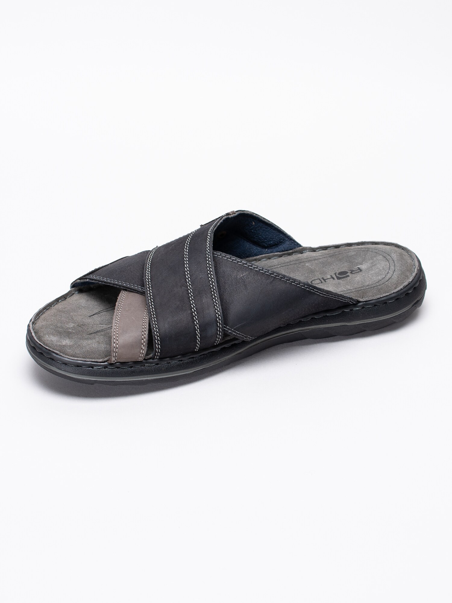 66191017 Rohde 5962-84 svarta slip in sandaler med korslagda band-2
