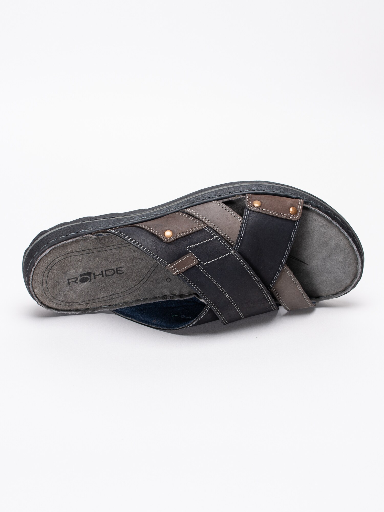 66191017 Rohde 5962-84 svarta slip in sandaler med korslagda band-4