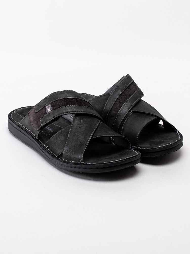 66201013 Copenhagen Shoes Burton CSM2187-001 Svarta slip in sandaler med korslagda band-3