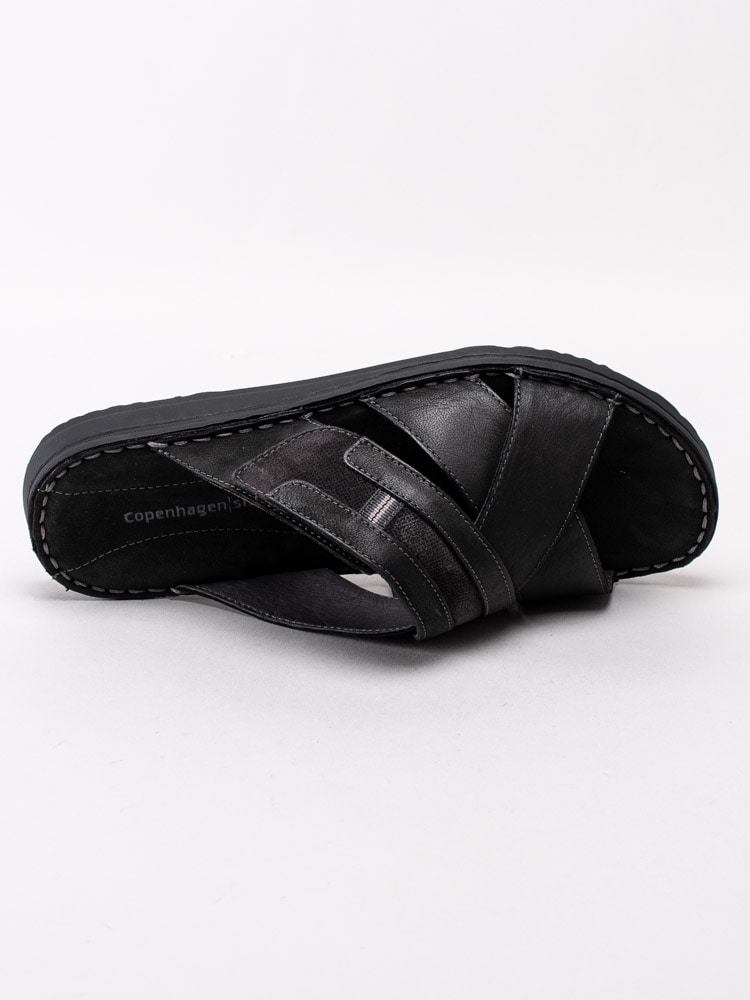 66201013 Copenhagen Shoes Burton CSM2187-001 Svarta slip in sandaler med korslagda band-4