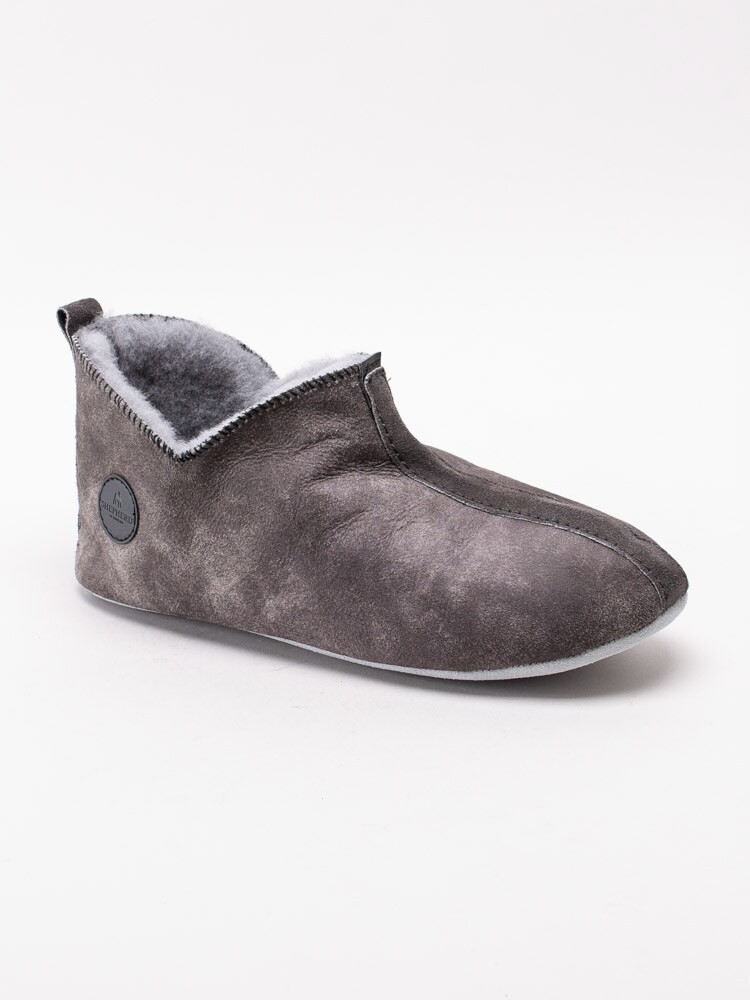 66203005 Shepherd Henrik 6201-021 grå slip on fårskinnstofflor för män-1