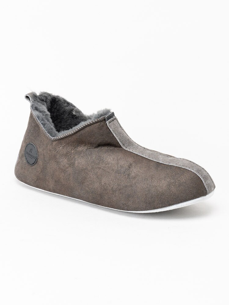 Shepherd - Henrik - Mörkbruna slip on fårskinnstofflor