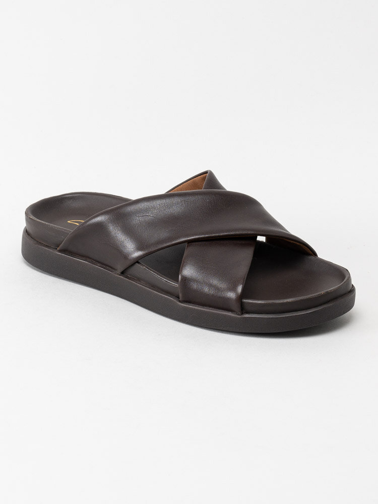 Clarks - Sunder Cross - Mörkbruna slip in sandaler