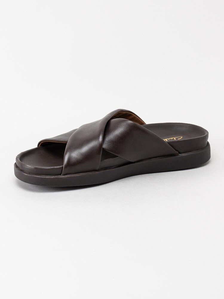 Clarks - Sunder Cross - Mörkbruna slip in sandaler